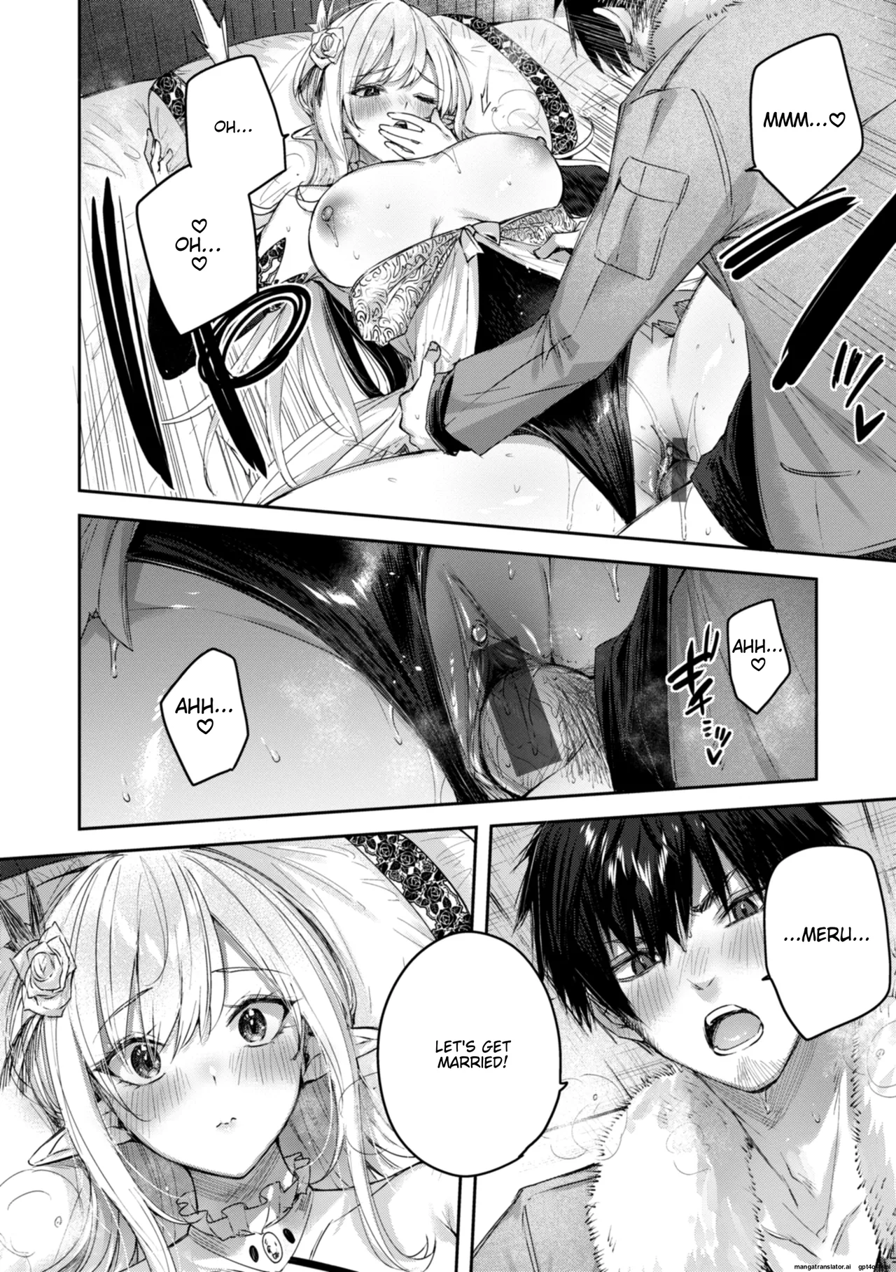 Dokushin Hunter no Deai wa Elf no Mori de | The Single Hunter Meets Girl in The Elven Forest page 45 - rough translation big breasts hentai manga - read online free