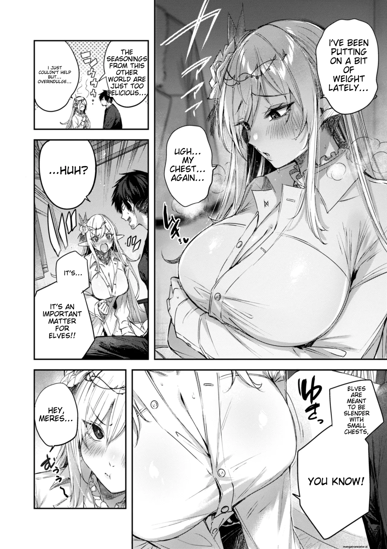 Dokushin Hunter no Deai wa Elf no Mori de | The Single Hunter Meets Girl in The Elven Forest page 59 - elf big breasts hentai manga - read online free