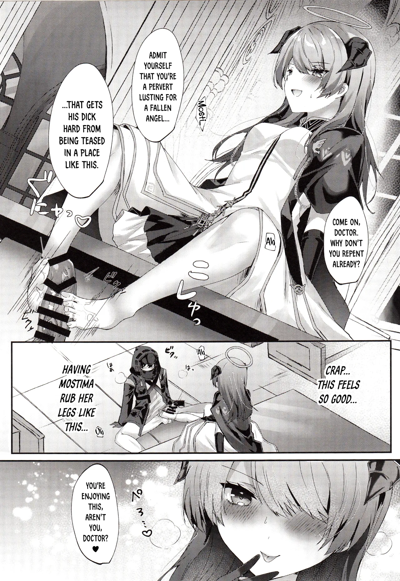 Angel Maiden page 9 featuring mostima arknights parody - nakadashi footjob hentai manga - read online free