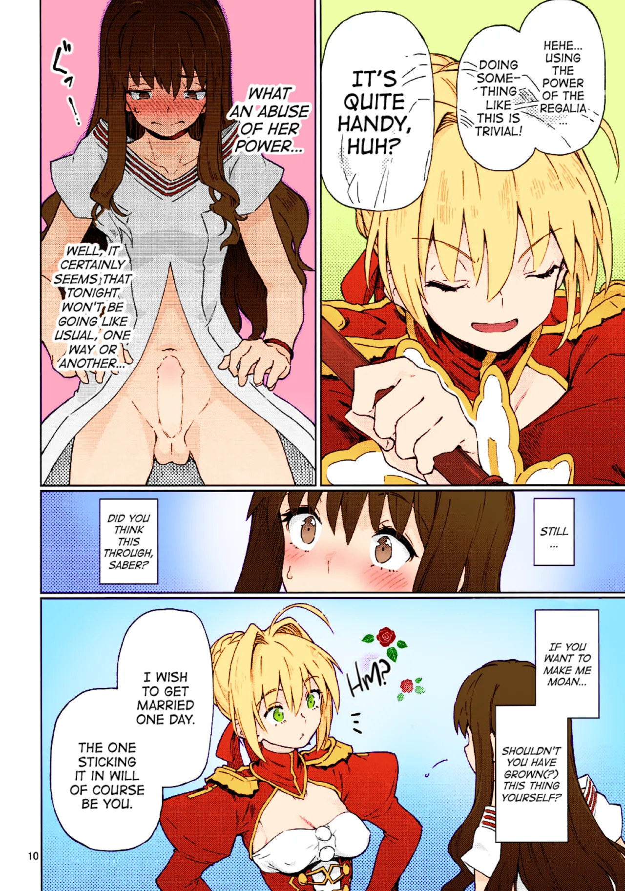 Koutei Tokken sEXtella | Imperial Privilege sEXtella page 11 featuring red saber fate extra parody - shemale full color hentai manga - read online free