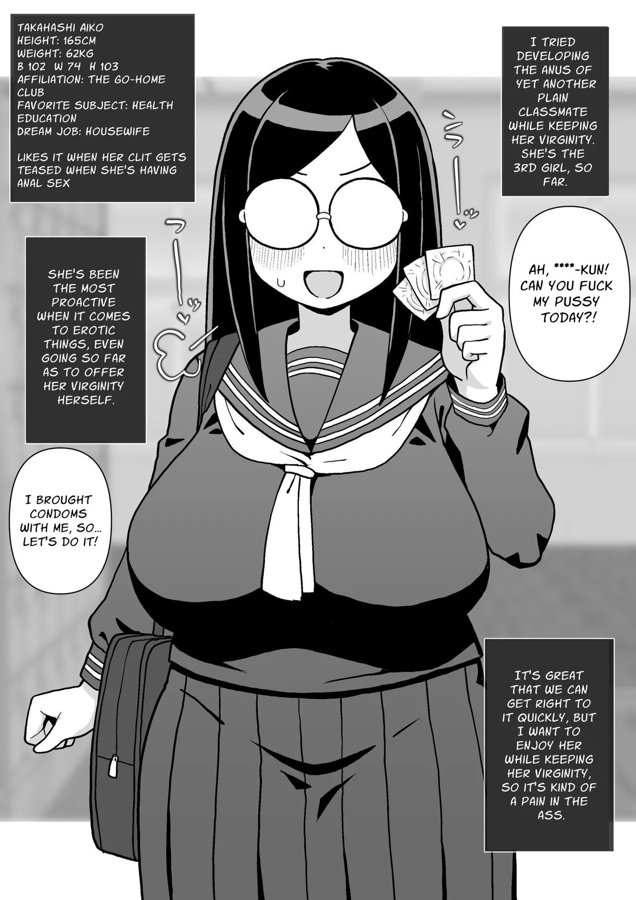 Mob-gao Doukyuusei o Shojo no Mama Anal Kaihatsu shita Hanashi | I Sexually Developed The Anuses Of My Plain Looking Classmates While Leaving Them As Virgins page 14 original parody - sole male nakadashi hentai manga - read online free