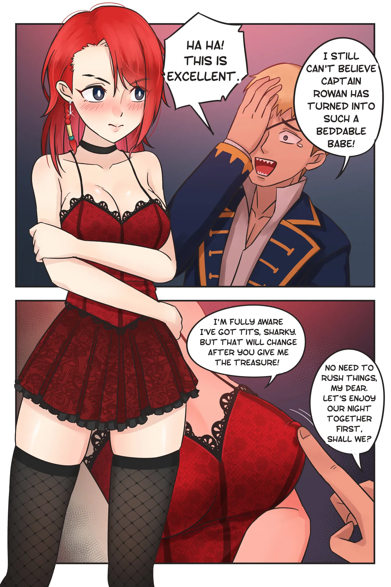 Rowan the Red Hair page 23 original parody - unusual teeth mmf threesome hentai manga - read online free