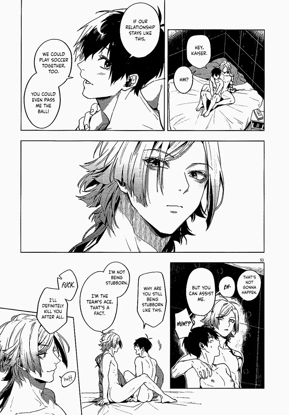 Love is a difficult thing for Kaiser page 50 featuring michael kaiser blue lock parody - sole male tracksuit hentai manga - read online free