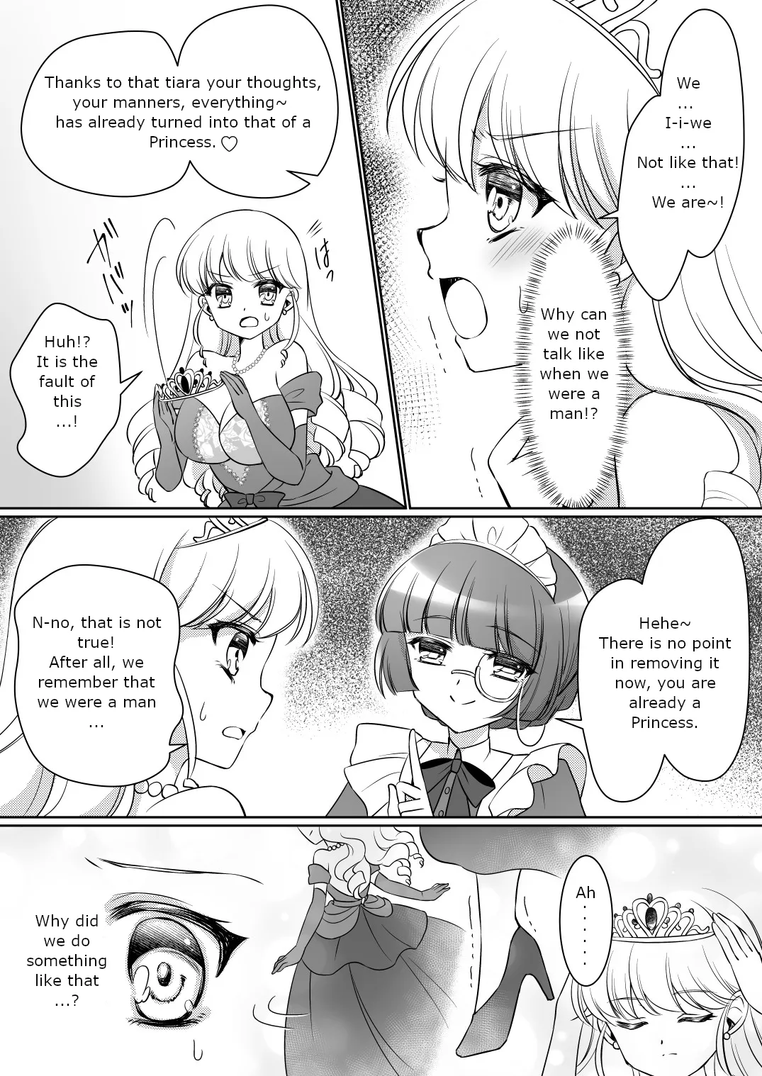 [Amuai Okashi Seisakusho (Kagura Kurumi)] Zettai ni Ohime-sama ni Nanka Narimasen wa! ~Ohime-sama Taiken de Ohime-sama ni Sareta Ore~ | I will never become a princess! ~I was made into a princess through the princess experience~ [English] page 16 original parody - mosaic censorship x-ray hentai manga - read online free