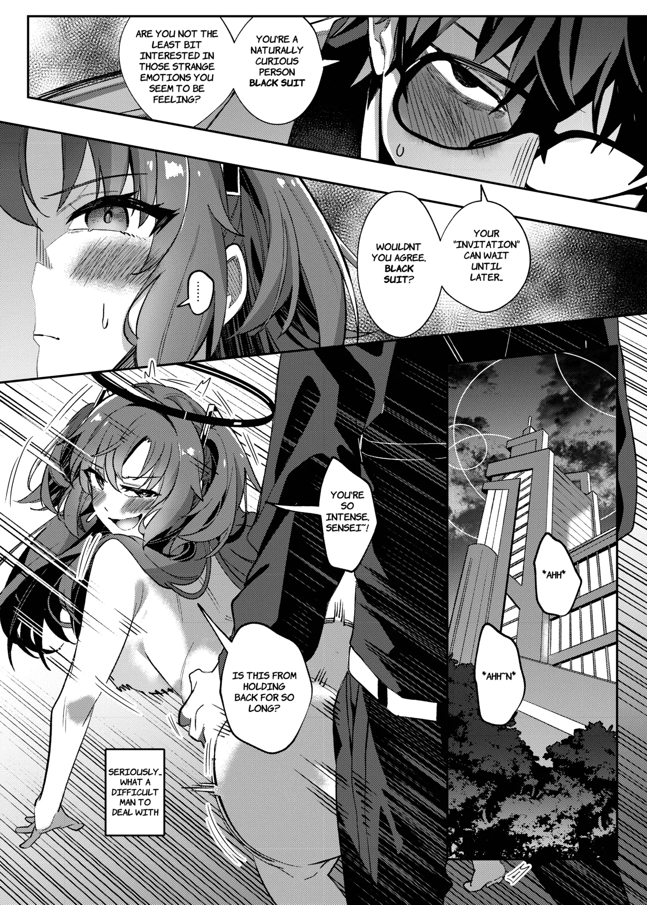 Yuuwaku de Schale Sensei o Yowaraseru Sakusen Blue Archive TSF doujinshi | The Strategy to Weaken Schale Sensei with Temptation page 40 featuring sensei blue archive parody - glasses schoolgirl uniform hentai manga - read online free