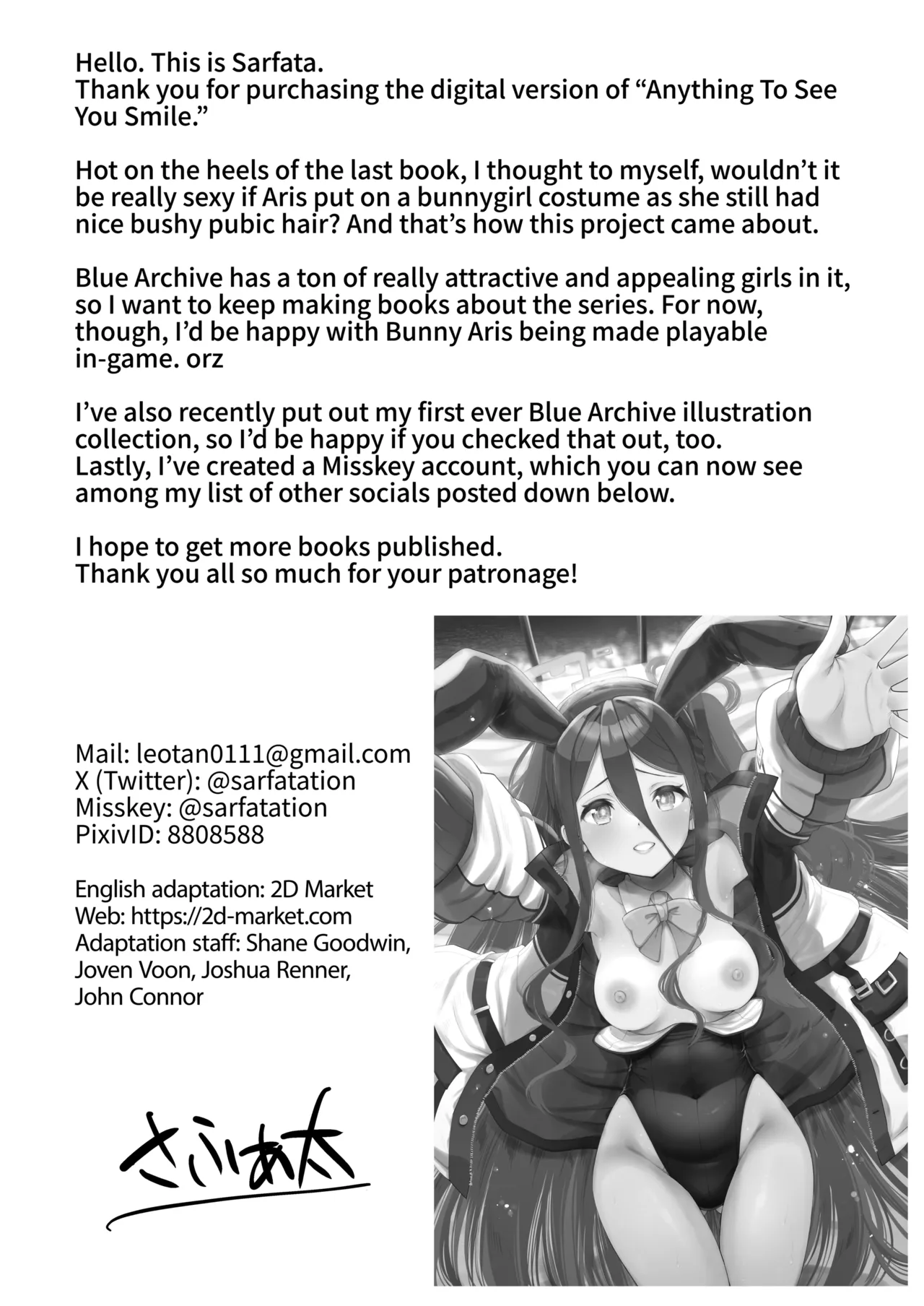 [sarfatation (Sarfata)] Bunny na Alice wa Suki desu ka - Do you like Bunny-Alice? | Anything to See You Smile [English] {2d-market.com} [Decensored] [Digital] page 25 featuring sensei blue archive parody - sole female sole male hentai manga - read online free