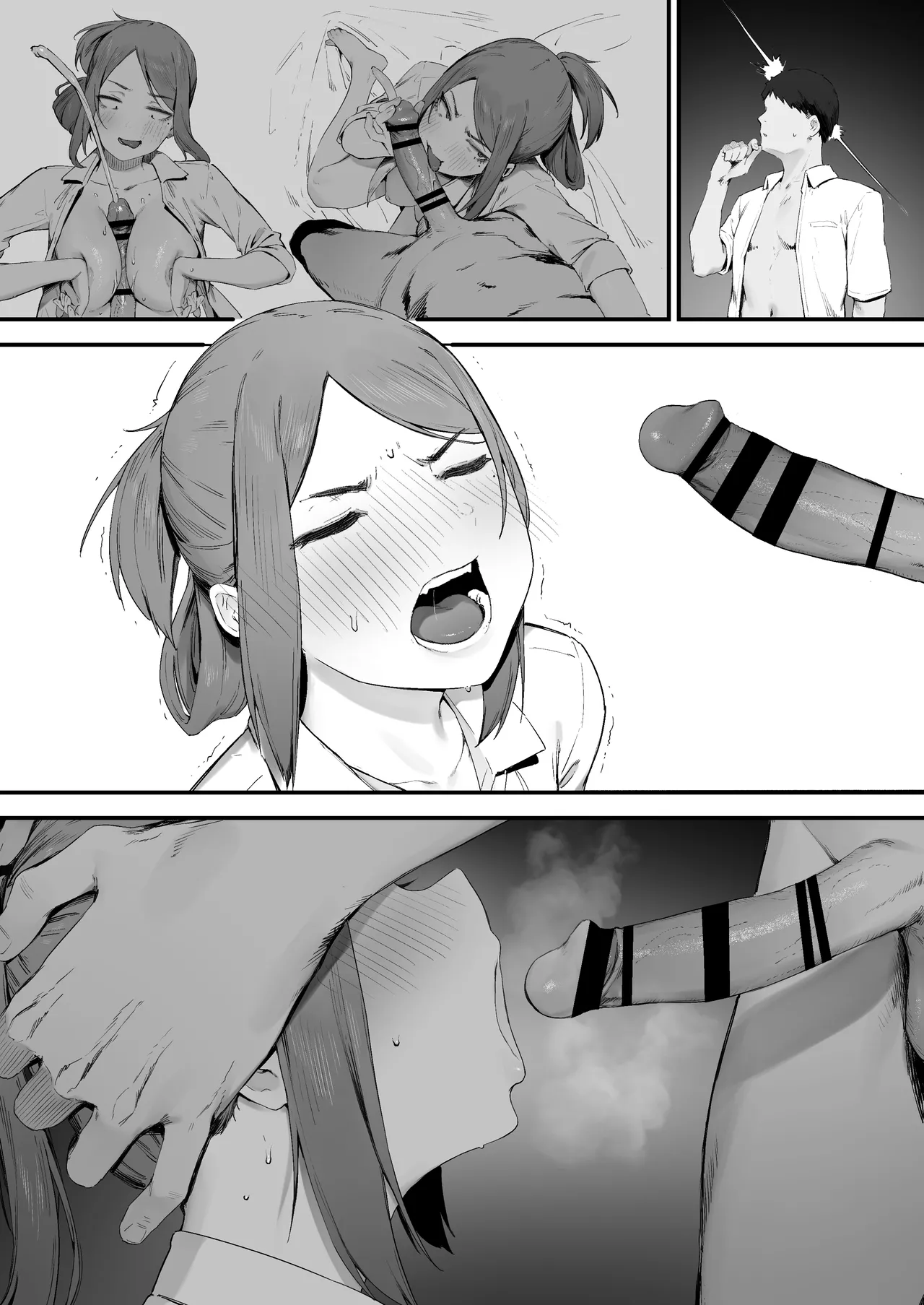 Yankee-chan No Hatsu H page 16 original parody - schoolgirl uniform blowjob hentai manga - read online free