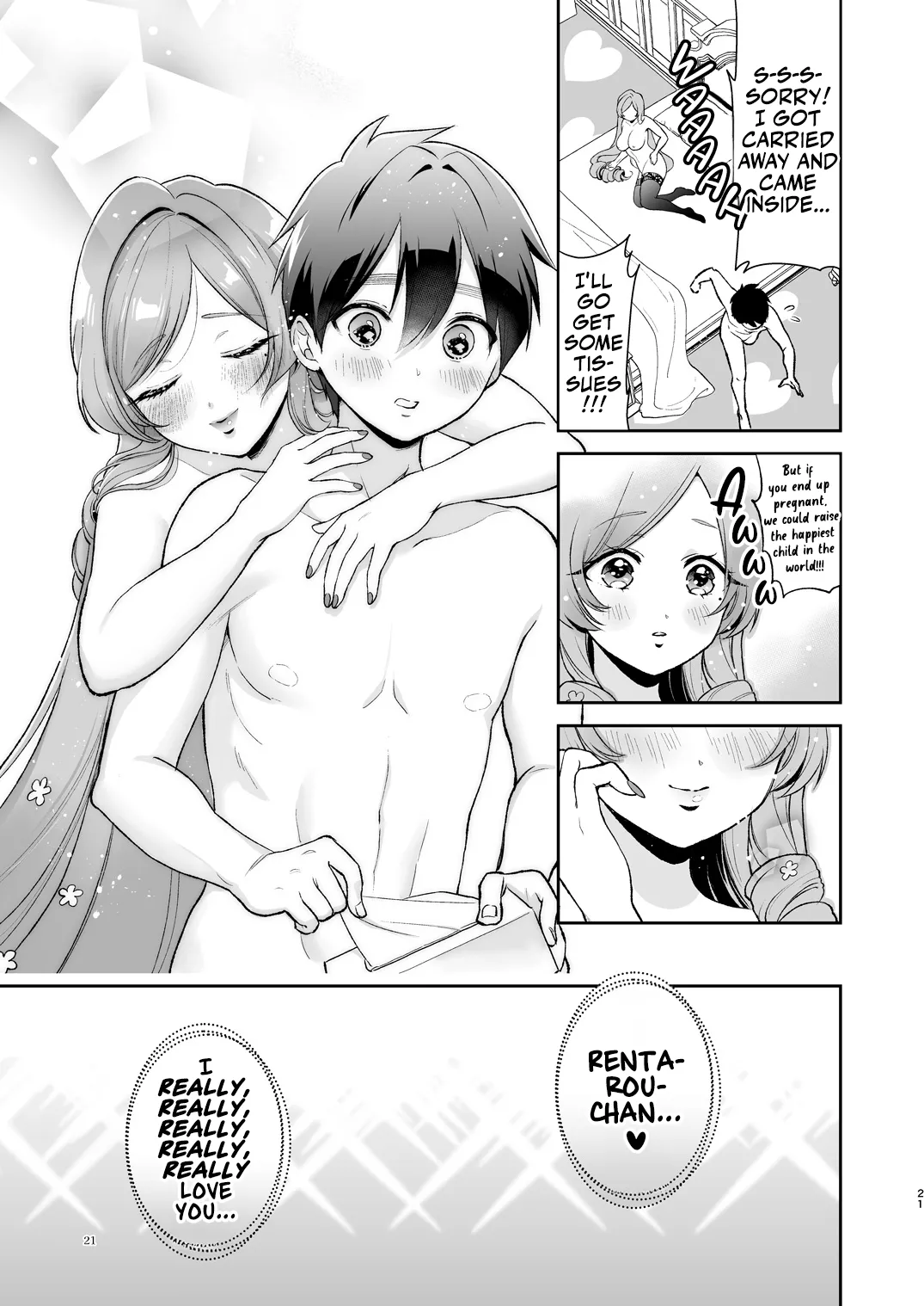 [Yume no Tsuzuki (Yumemiteeru)] Hahari-mama to Icha-babu Ecchi suru Hon | Mama Hahari’s Super Erotic Guide to Lovey-Dovey Baby-Play (Kimi no Koto ga Daidaidaidaidaisuki na 100-nin no Kanojo) [English] [Suizokukan] page 20 featuring hahari hanazono kimi no koto ga daidaidaidaidaisuki na 100-nin no kanojo parody - sole male nakadashi hentai manga - read online free