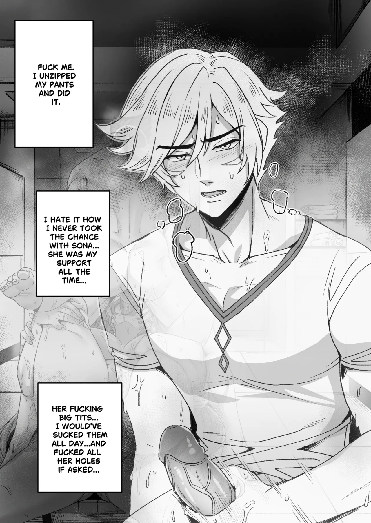 Sona Voyeur page 14 featuring darius league of legends parody - sole female big breasts hentai manga - read online free