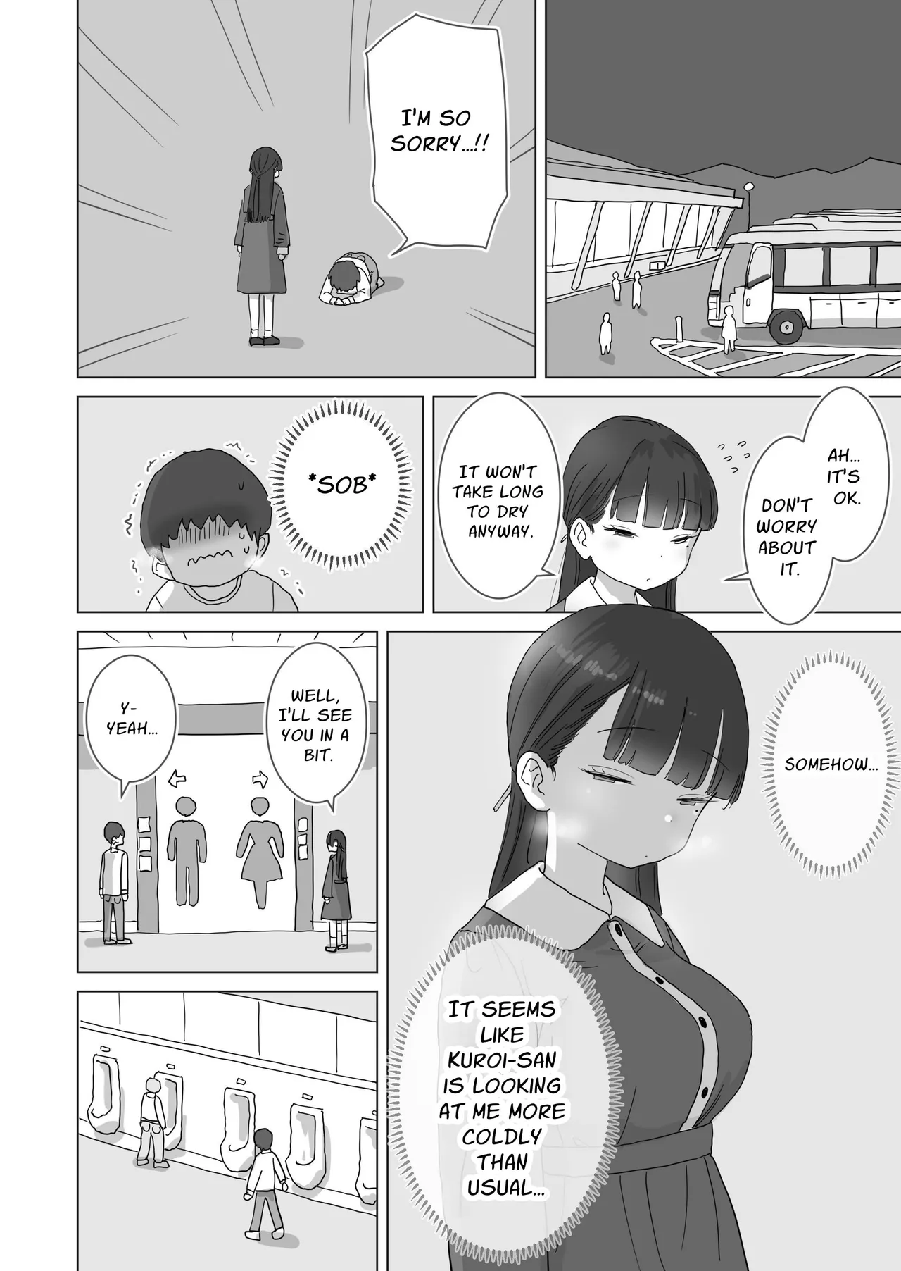 Yokou Bus Demo Kossori Nakadashi Sasete Kureru Classmate no Kuroi-san | My Classmate Kuroi Lets Me Secretly Creampie Her Even On An Overnight Bus page 20 original parody - breast feeding nakadashi hentai manga - read online free