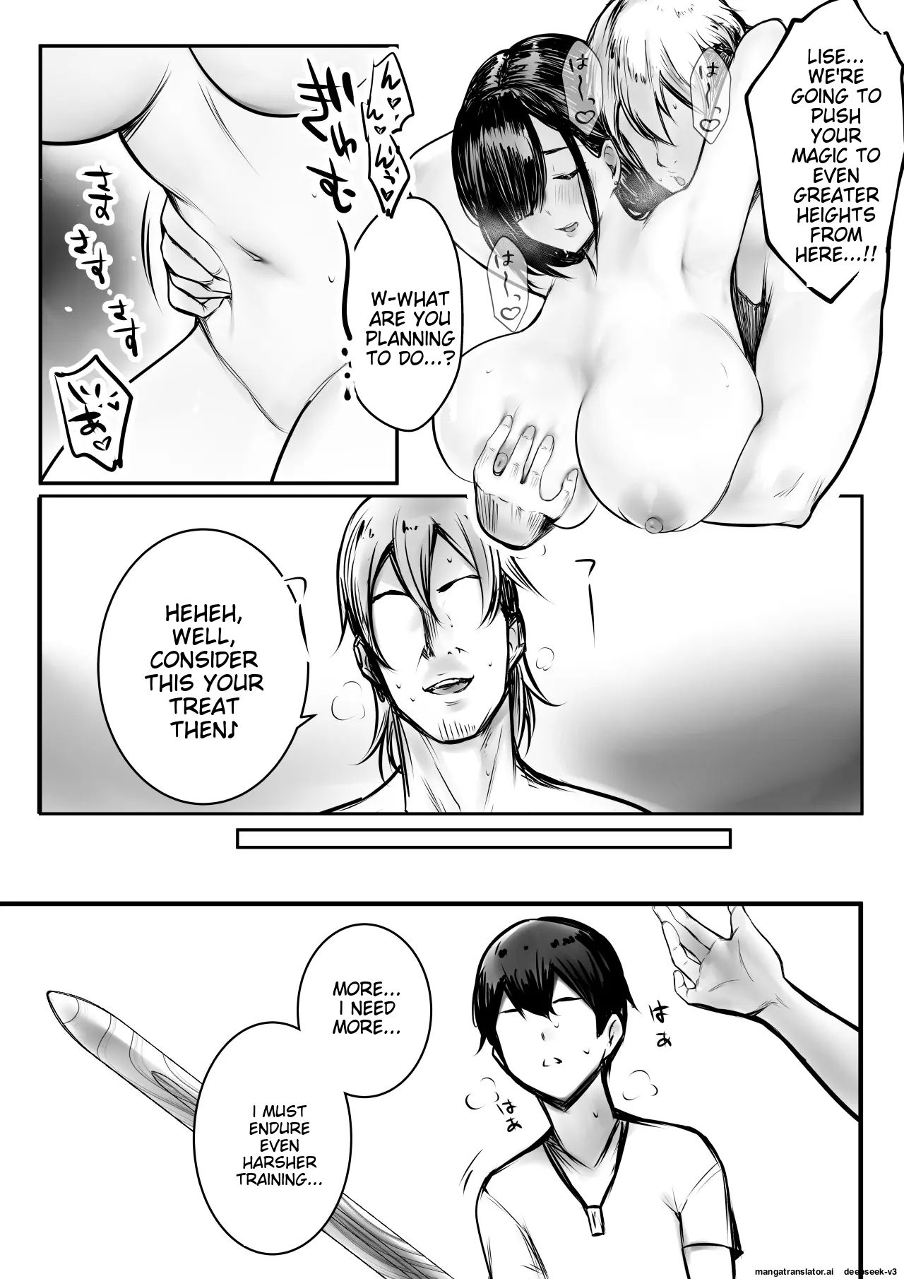 Onna Kishi Rize wa Koyoi mo Maotoko ni Dakareru 3 page 32 original parody - big breasts mmf threesome hentai manga - read online free
