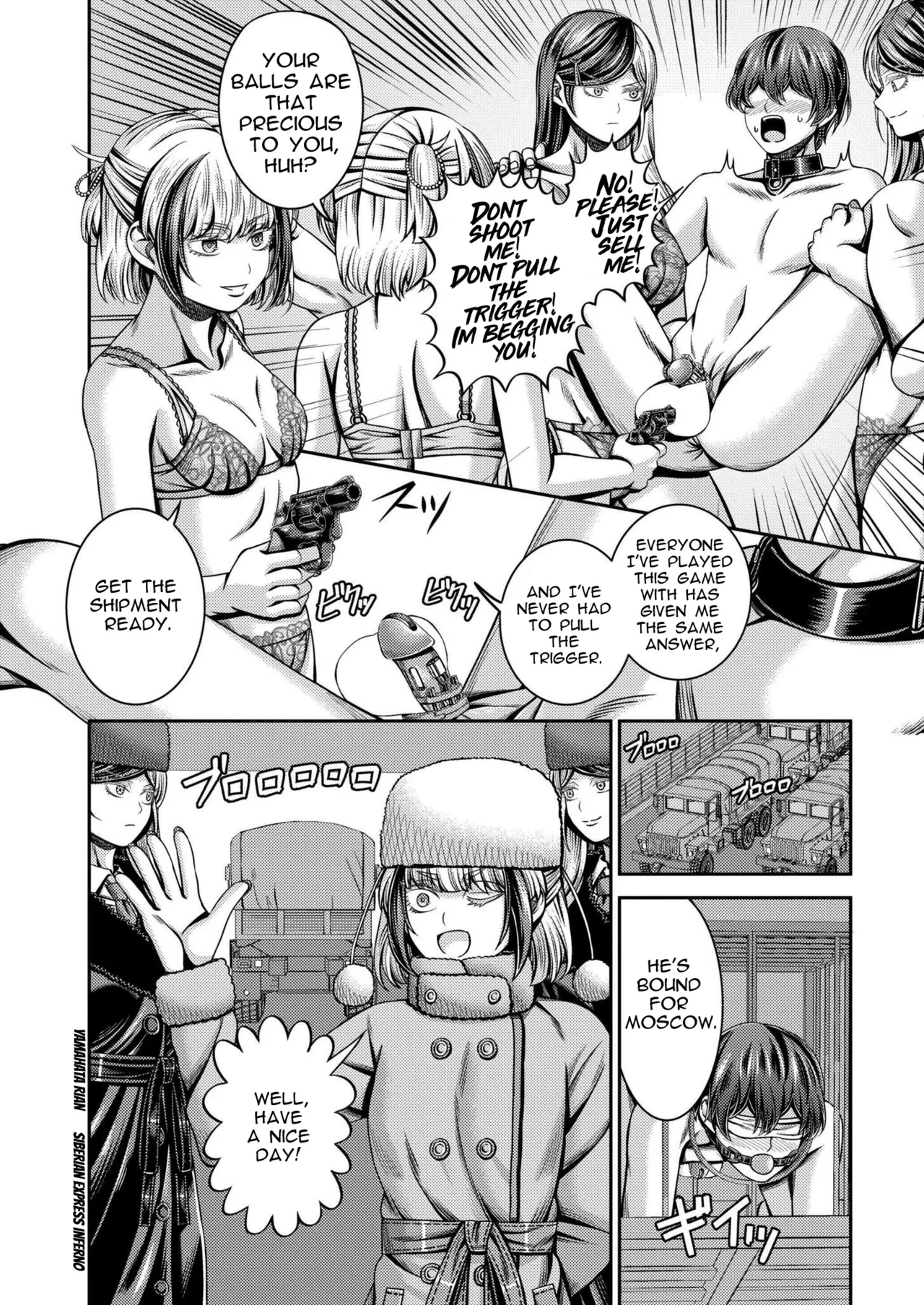 [Yamahata Rian] Siberia Tokkyuu Inferno ~Dorei Mitsuzoujouiki~ | Siberian Express Inferno (COMIC Kaien VOL. 20) [English] [Spirtohleb] [Digital] page 36 - chastity belt pegging hentai manga - read online free