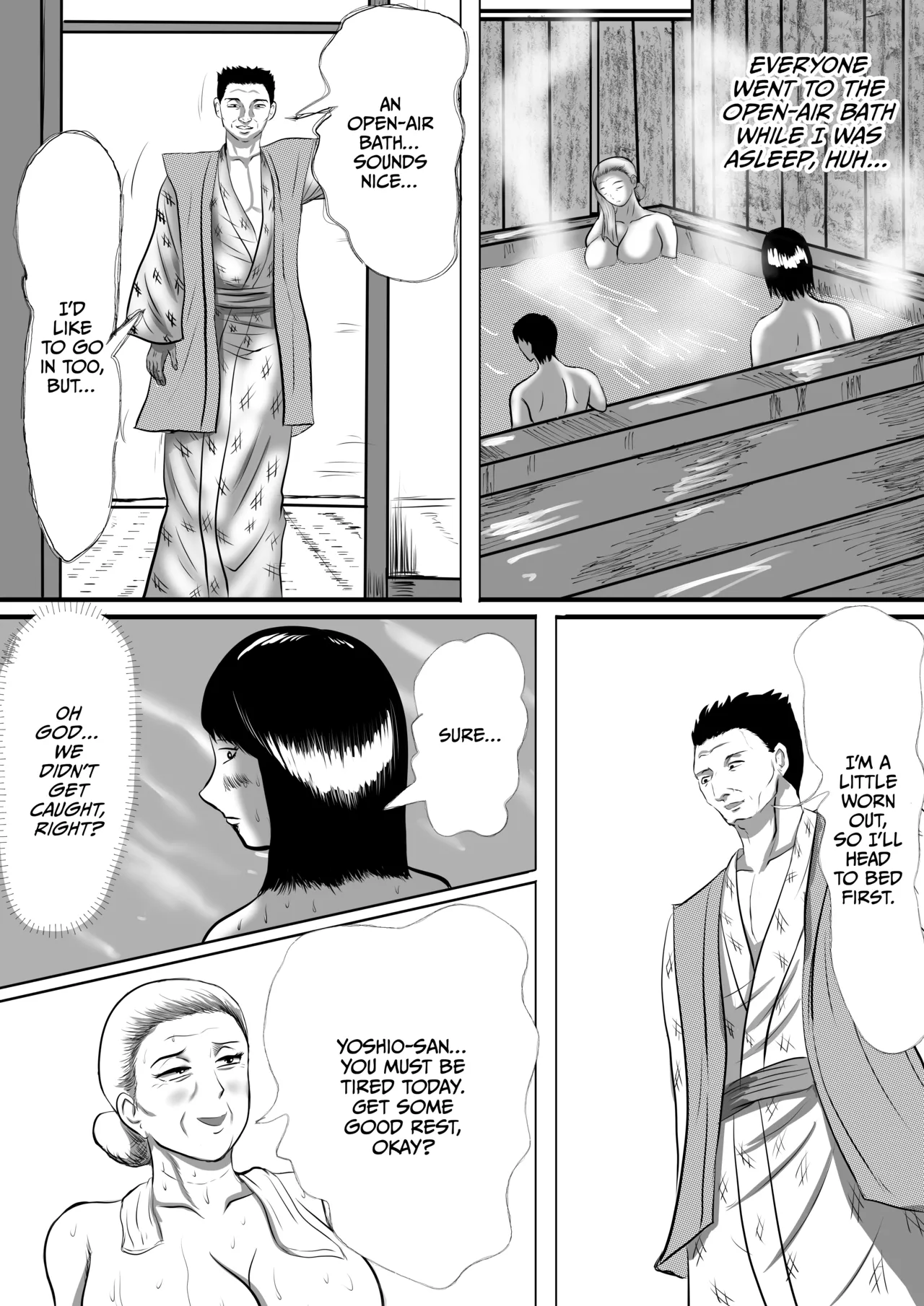 [Surigoma] Obaa-chan-chi ni Boku wa Iku! Shinnen Onsen Ryokou Hen page 49 original parody - sole male nakadashi hentai manga - read online free