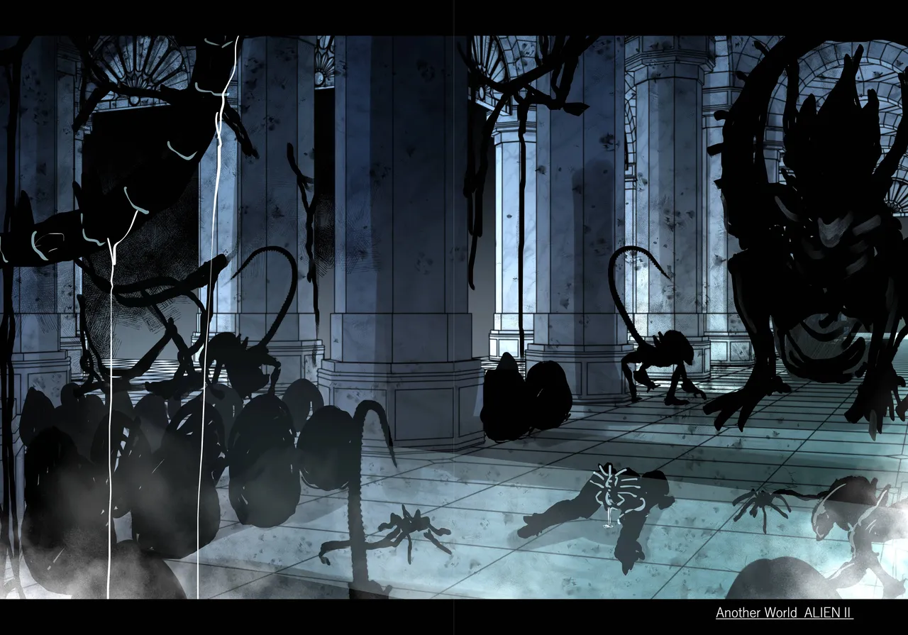 Another World ALIEN II page 48 featuring facehugger aliens parody - anal anal birth hentai manga - read online free