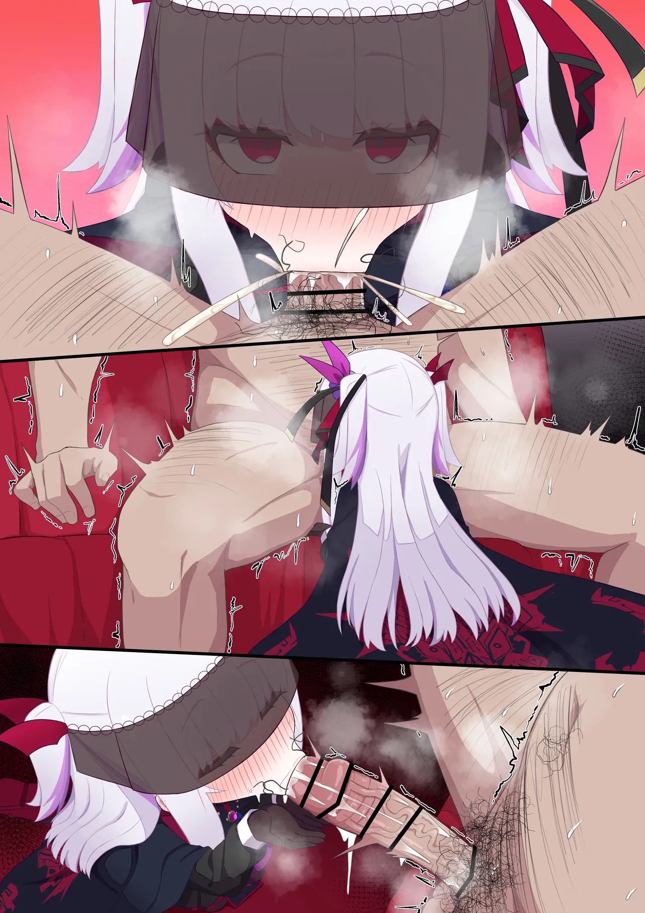 ヴァンパイア様にお口で搾られる page 12 original parody - dark skin blowjob hentai manga - read online free