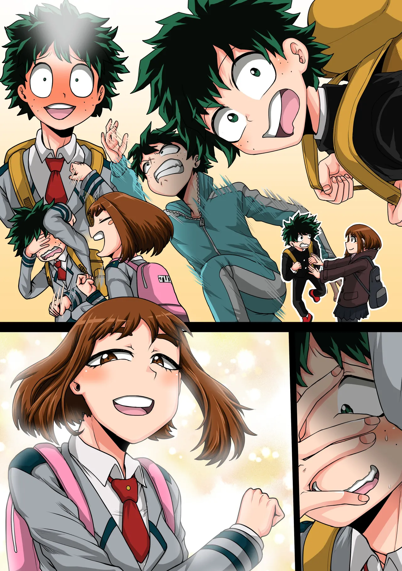 Boku no Harem Academia Ch. 8: Kanojo-tachi no Kesshin page 90 featuring tsuyu asui my hero academia parody - kissing unusual pupils hentai manga - read online free