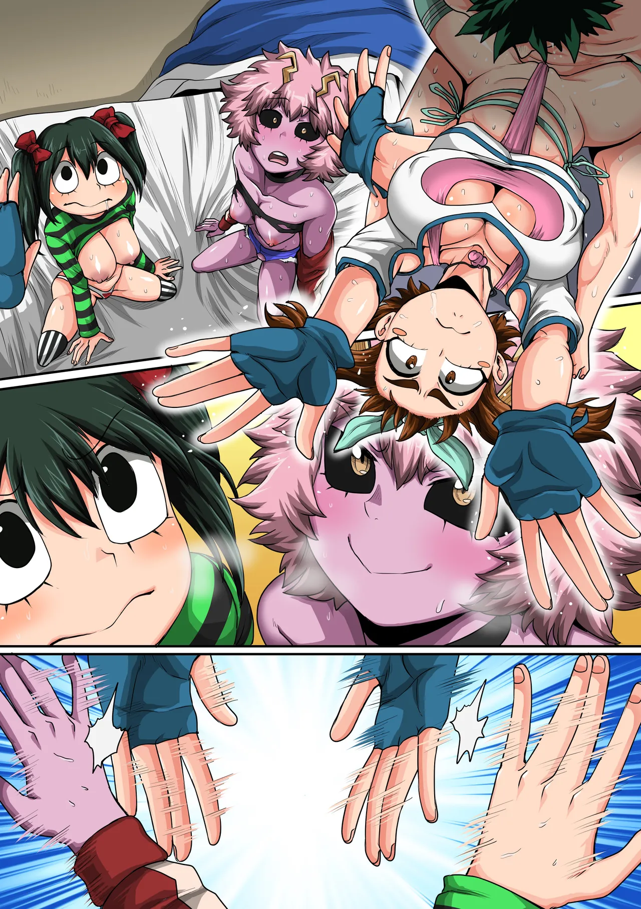Boku no Harem Academia Ch. 8: Kanojo-tachi no Kesshin page 94 featuring tsuyu asui my hero academia parody - sole male nakadashi hentai manga - read online free