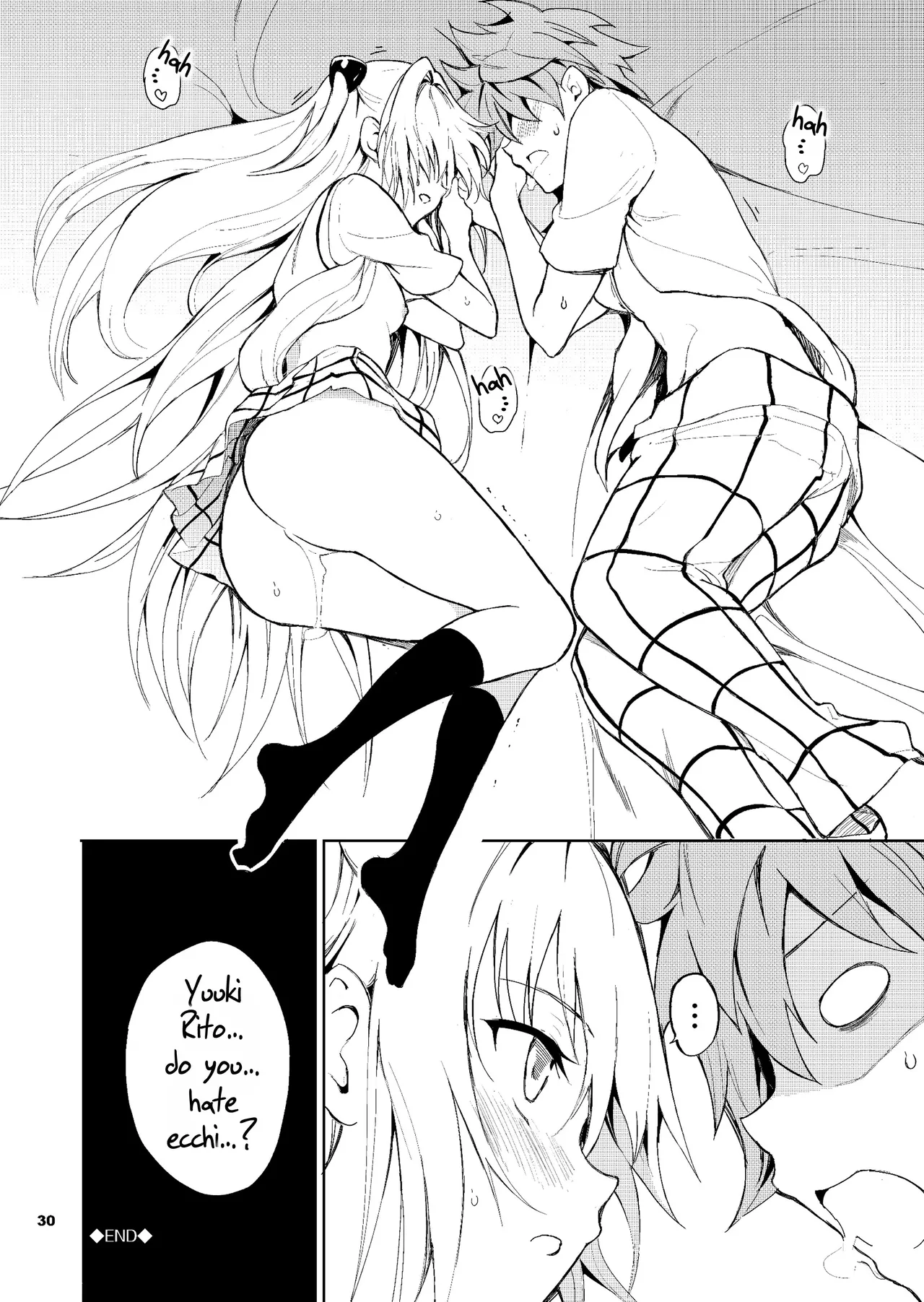 Ecchii no wa Kirai desu ka? | Do You Hate Ecchi? page 30 featuring rito yuuki to love-ru parody - sole female sole male hentai manga - read online free