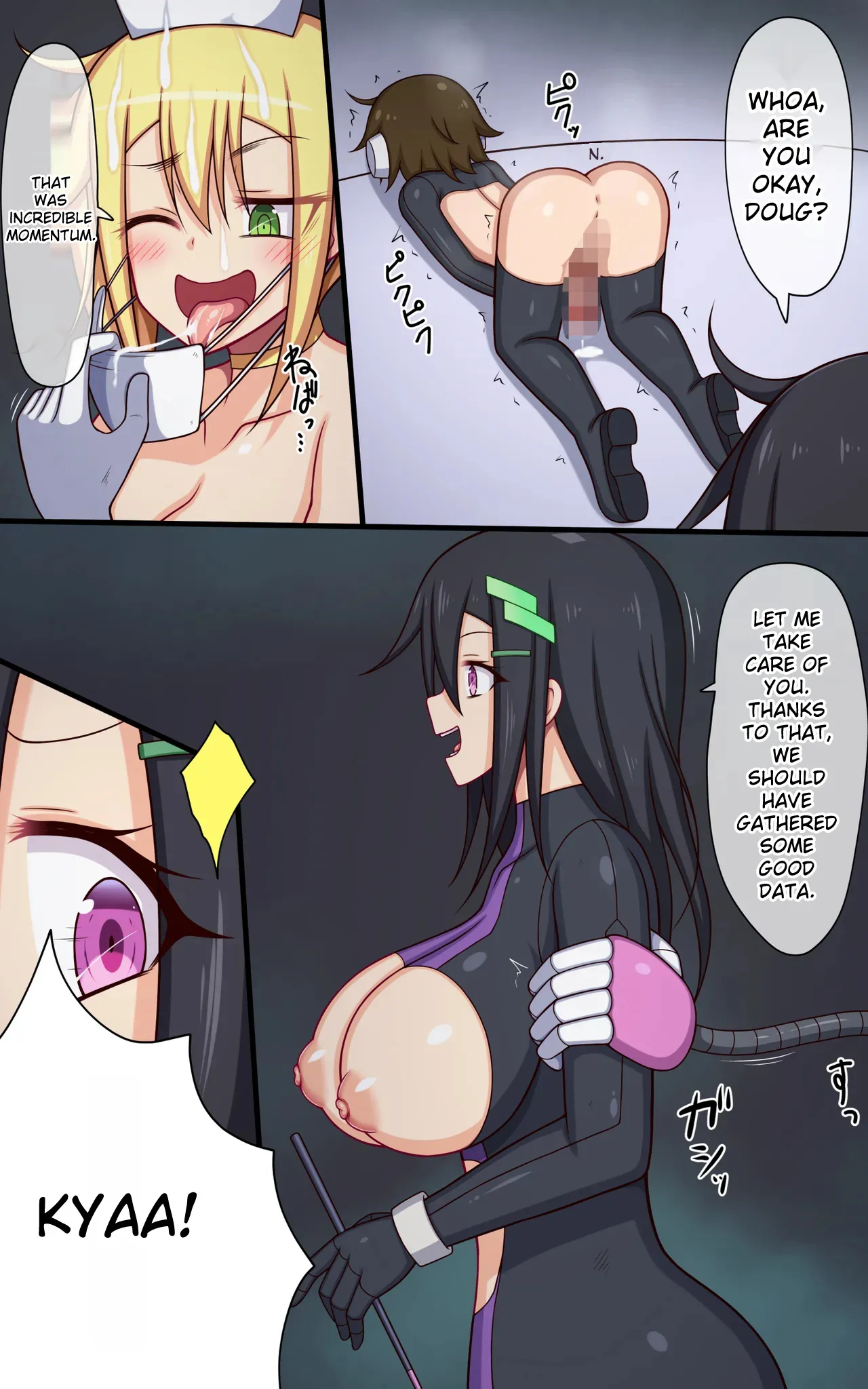 Kusuguri Robo-kan Kusuguri Jikkenshitsu de Haran no Ichinichi Hen | An eventful day at the tickling robot lab page 15 original parody - full color blindfold hentai manga - read online free