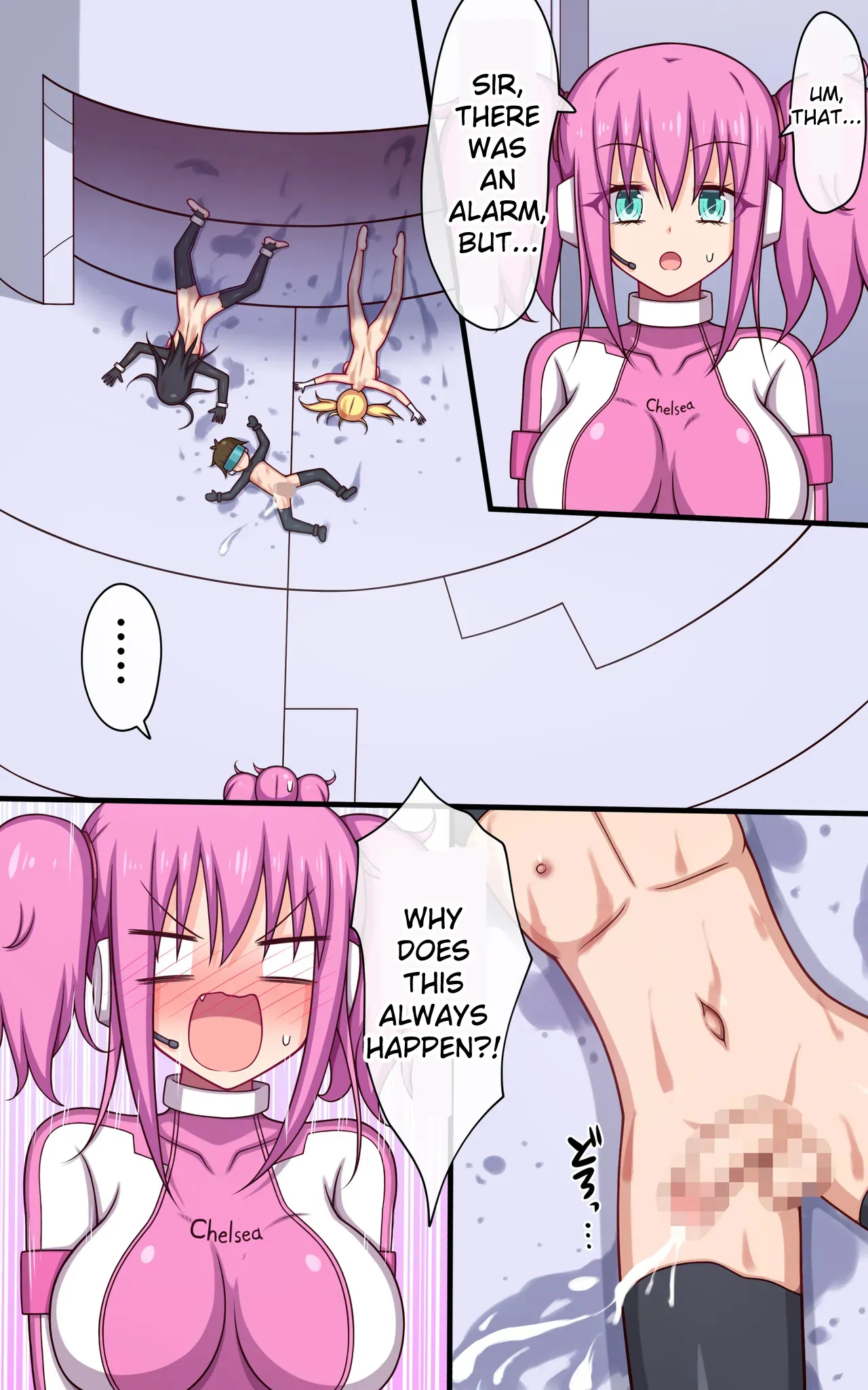 Kusuguri Robo-kan Kusuguri Jikkenshitsu de Haran no Ichinichi Hen | An eventful day at the tickling robot lab page 28 original parody - full color blindfold hentai manga - read online free