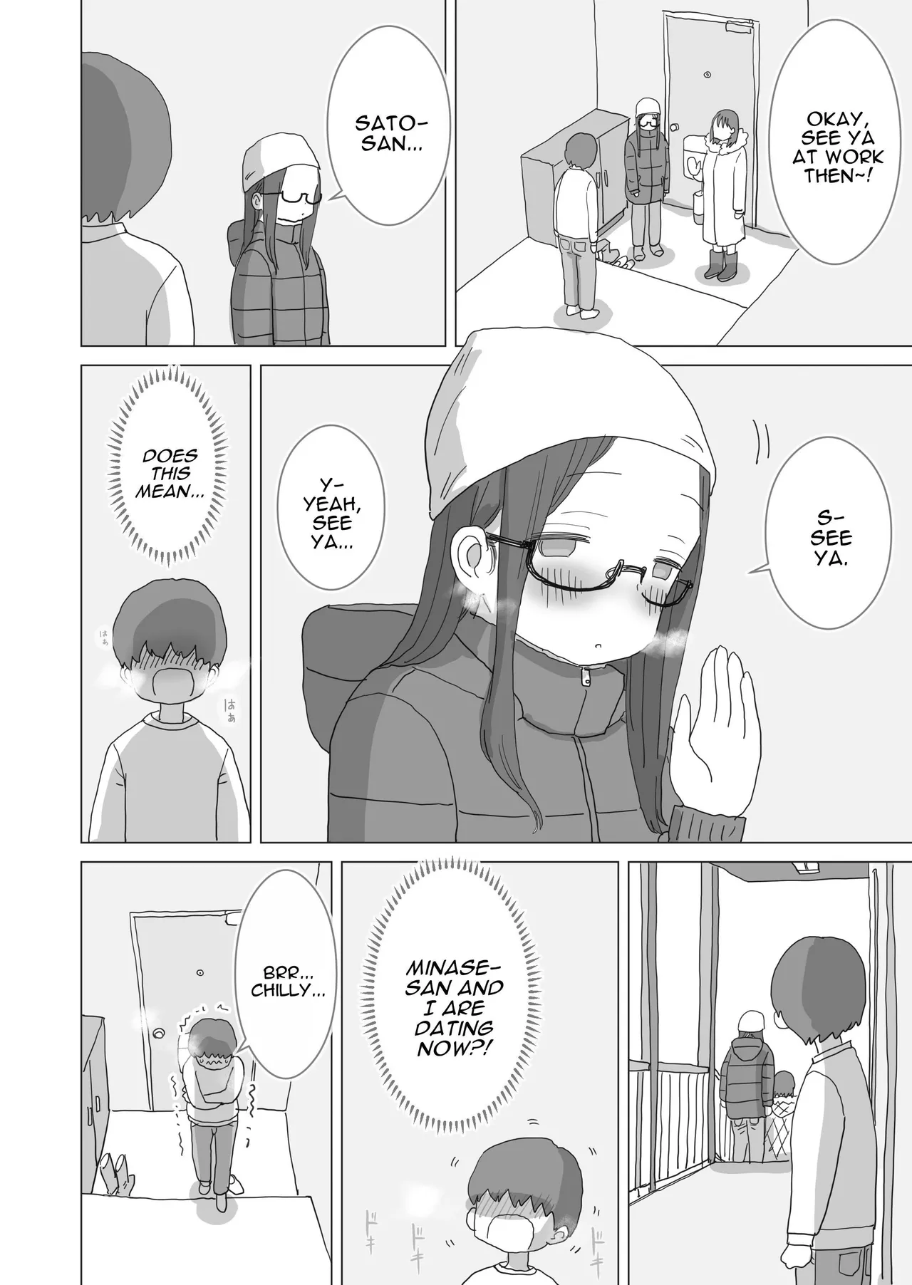 [Hiyashi Makura] Aru Ooyuki no Tsumetai Yoru Boku no Ie no Futon no Naka de Beit-saki no Onnanoko-tachi ga Naisho de Micchaku Atatame Ecchi Shite Kureta. | One Cold Snowy Night, My Colleague Secretly Had Intimate Warm-up Sex With Me Under The Bed Sheets. [English] [Darg777 Translations] page 49 original parody - sole male mosaic censorship hentai manga - read online free