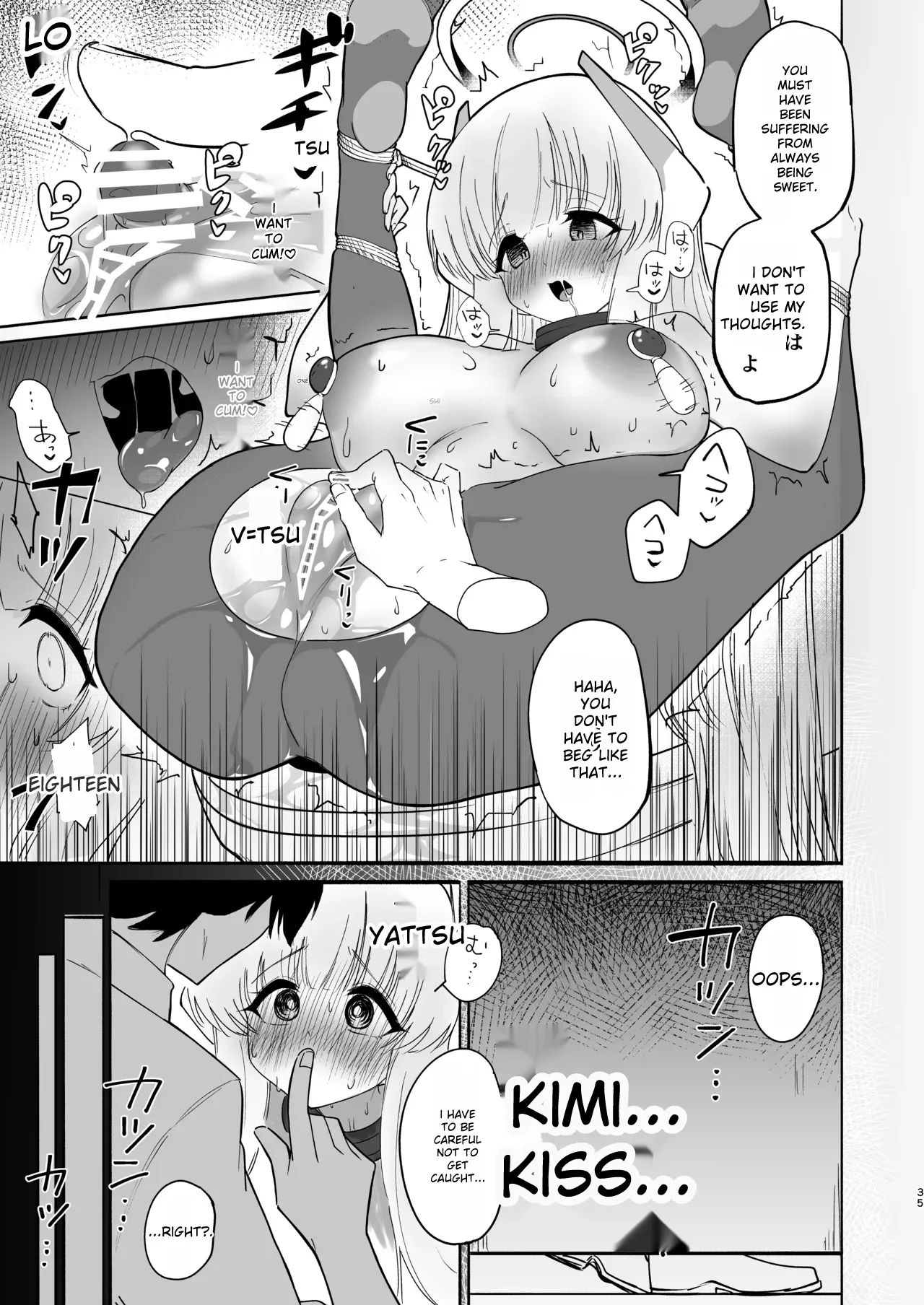 Kono Chokyo wa Renshu... Desu yo ne? | This training is practice...right? page 35 featuring noa ushio blue archive parody - gloves rough translation hentai manga - read online free