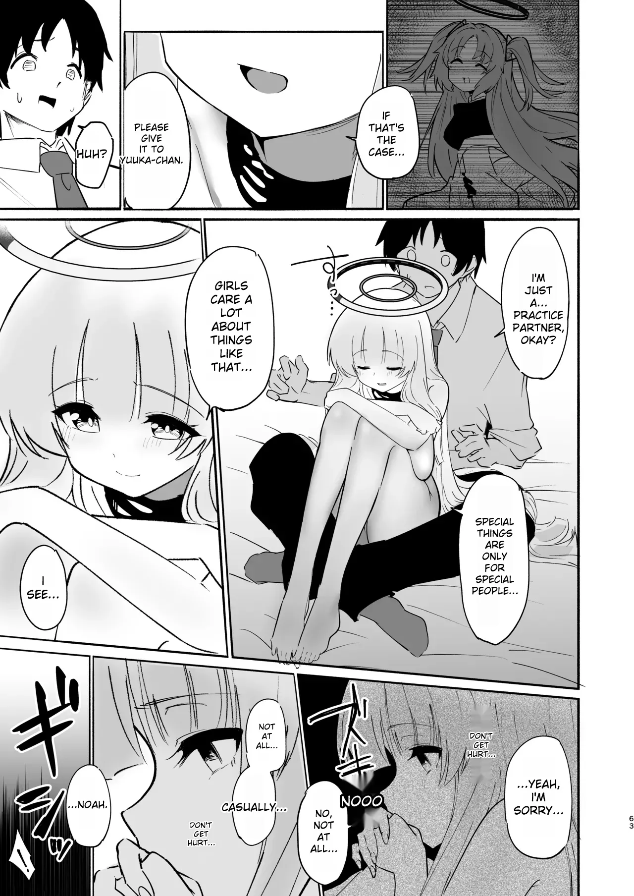 This training is practice...right? page 63 featuring noa ushio blue archive parody - rough translation ahegao hentai manga - read online free