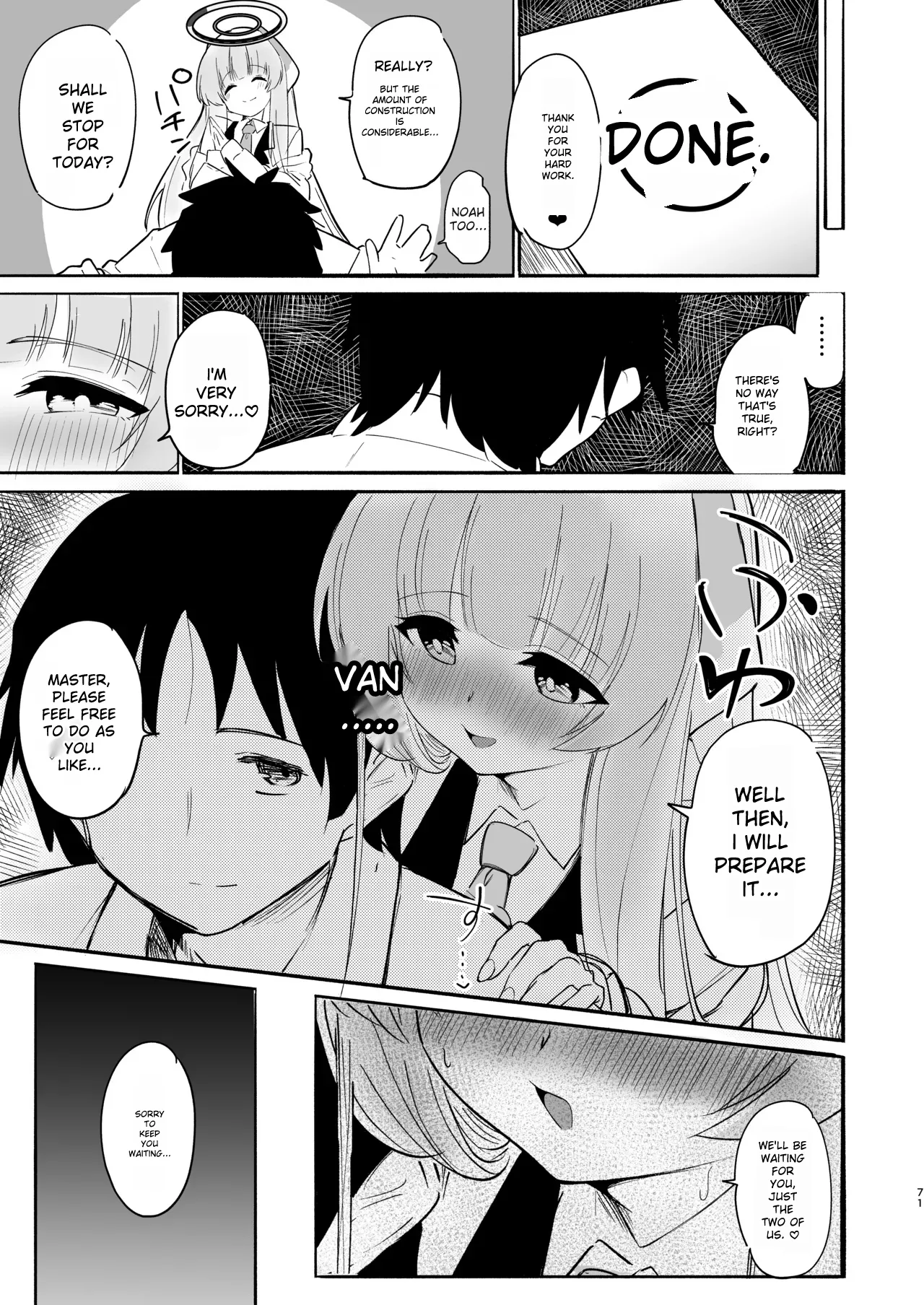 Kono Chokyo wa Renshu... Desu yo ne? | This training is practice...right? page 71 featuring noa ushio blue archive parody - bdsm big breasts hentai manga - read online free