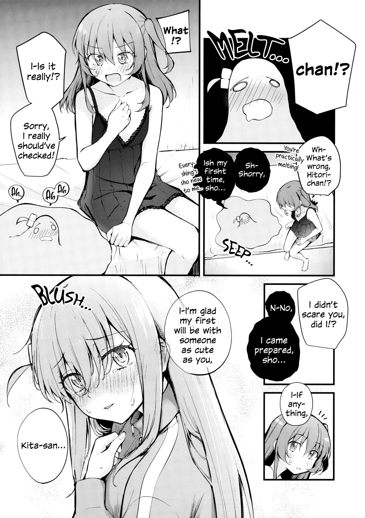 (Kessoku Rock! 10) [Kitaku Jikan (Kitaku)] Meguriai Tokyo ~Les Fuuzoku e Iku.~ | Tokyo Encounter: Visiting a Lesbian Brothel (Bocchi the Rock!) [English] page 10 featuring hitori gotou bocchi the rock parody - kissing females only hentai manga - read online free