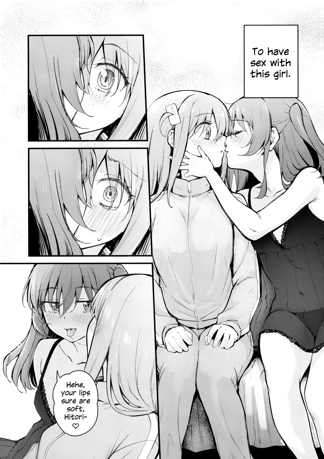 (Kessoku Rock! 10) [Kitaku Jikan (Kitaku)] Meguriai Tokyo ~Les Fuuzoku e Iku.~ | Tokyo Encounter: Visiting a Lesbian Brothel (Bocchi the Rock!) [English] page 9 featuring hitori gotou bocchi the rock parody - kissing females only hentai manga - read online free
