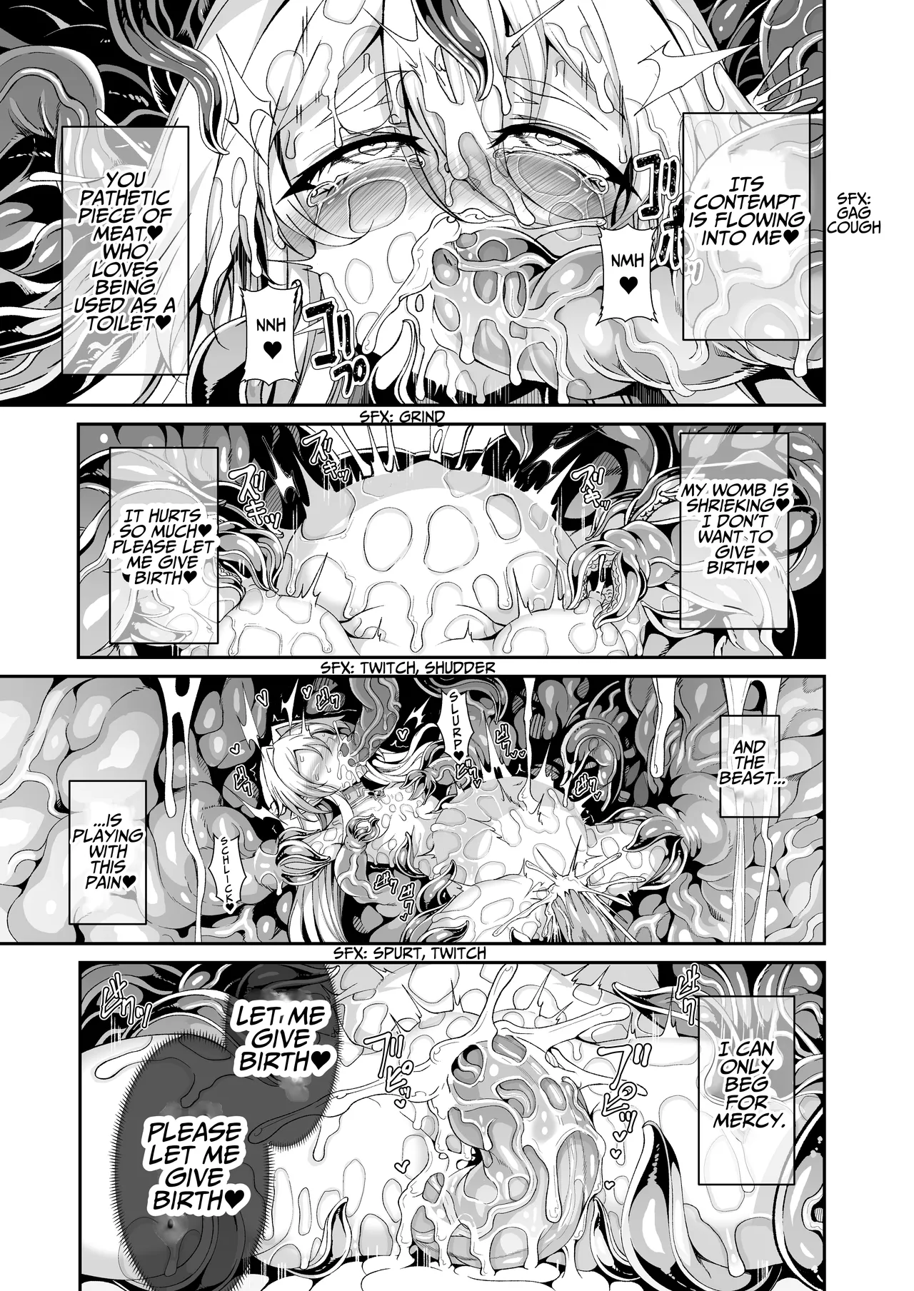 [I'm moralist (Yanagihara Mitsuki, InuSamrai, Hujinon)] Seirei Rougoku Llyeg ~Kikei Mamono to no Jii Koubi ni Tomonau Hametsu Ganbou~ | Llyeg in the Prison of Seminal Servitude ~Death Wish of Abominable and Masturbatory Sex~ [English] [grimalkin] page 28 original parody - sole female nakadashi hentai manga - read online free