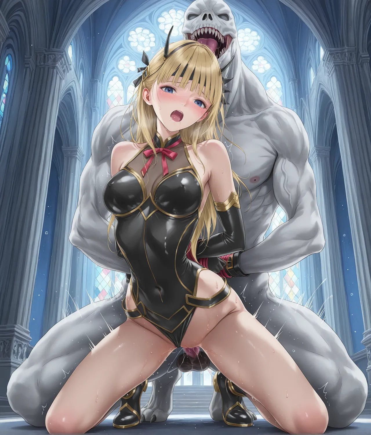 [ppkkmoon X BackyourLuck (mogO-721)] ヒロイン敗辱〜5人の敵に代わるがわる〜 EX !! 去馬塞克及補圖 (De-mosaic and add-image) Heroine Haijoku ~5-nin no Teki ni Kawarugawaru~ | Heroine Violation: Swapped Between 5 Enemies[Chinese][with 雷电将军汉化] page 235 original parody - full color monster hentai manga - read online free