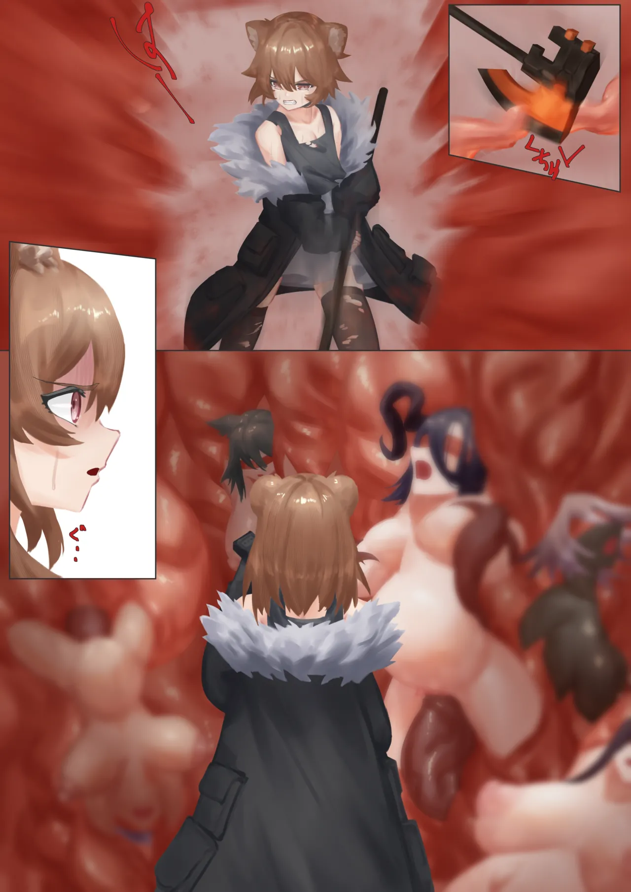 Firewatch tentacles Bang page 30 featuring firewatch arknights parody - horns tentacles hentai manga - read online free