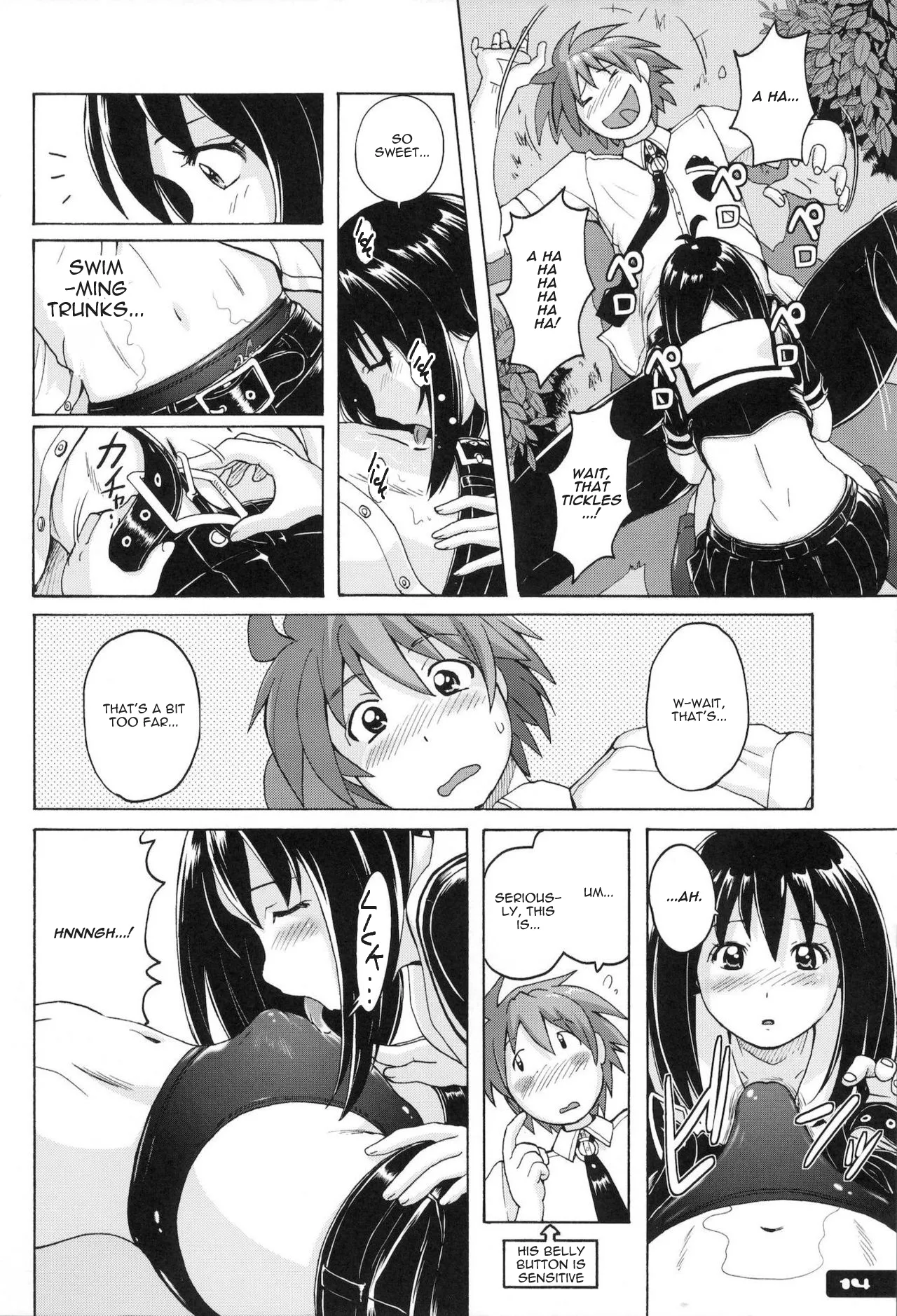 (C81) [Nyanko Batake (Murasaki Nyaa)] Pitapita Kyouei Mizugi (page 3-17 & 32) EX02 [English] [castor translates things] [Incomplete] page 11 original parody - no penetration yaoi hentai manga - read online free