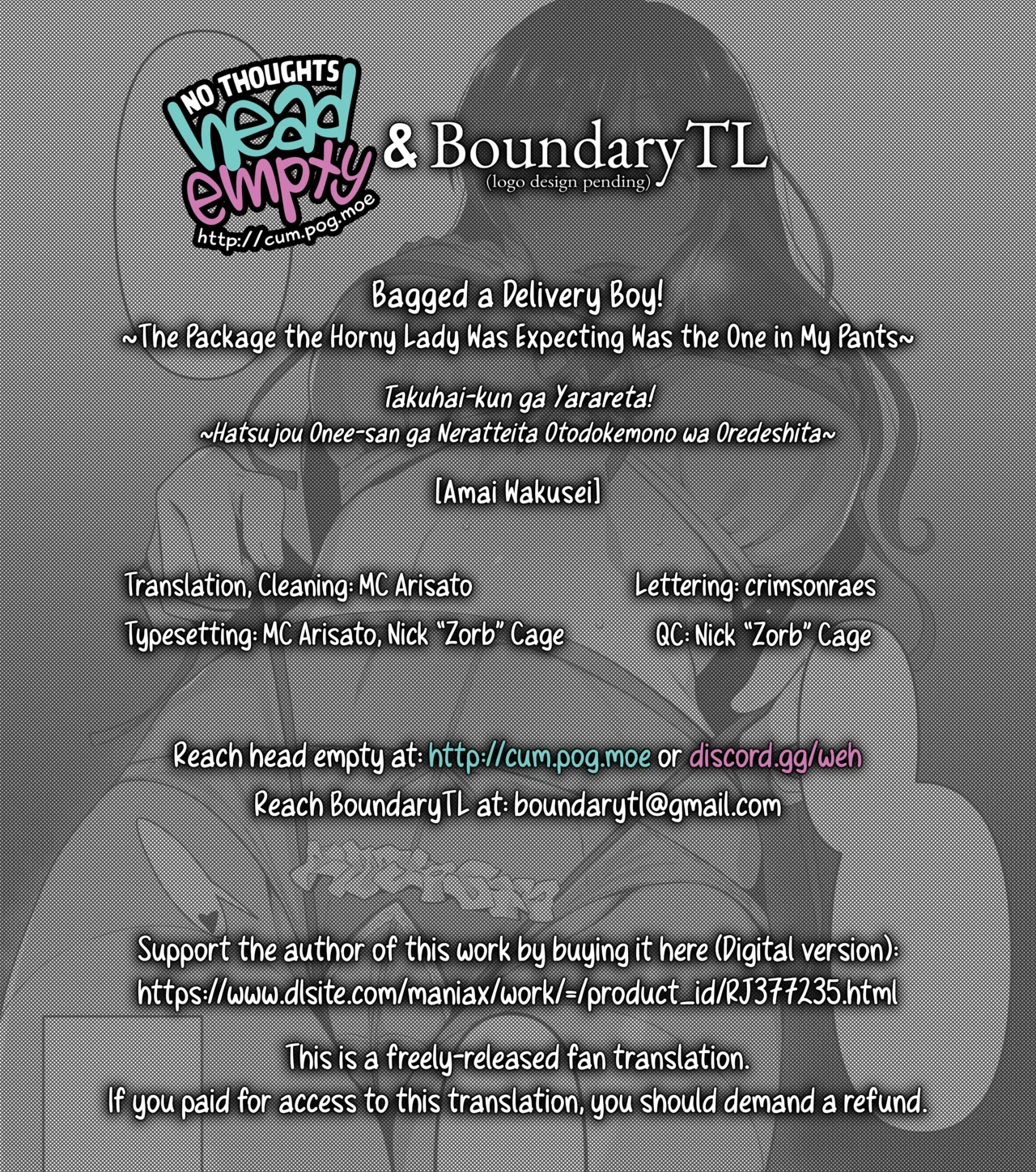 [Amai Wakusei] Takuhai-kun ga Yarareta! ~Hatsujou Onee-san ga Neratteita Otodokemono wa Oredeshita~ | Bagged a Delivery Boy! ~The Package the Horny Lady Was Expecting Was the One in My Pants~ [English] [head empty + BoundaryTL] page 28 original parody - sole female sole male hentai manga - read online free