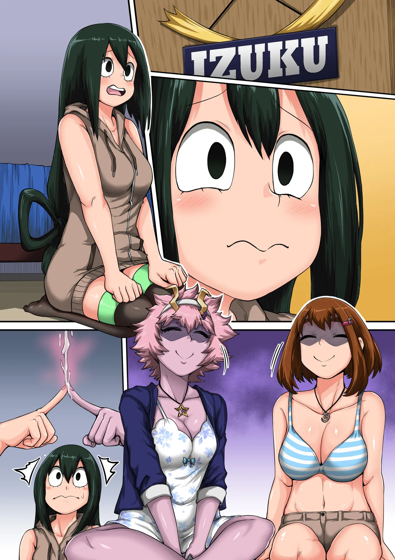 僕のハーレムアカデミア6話：梅雨編フルver. page 85 featuring tsuyu asui my hero academia parody - sole male full color hentai manga - read online free