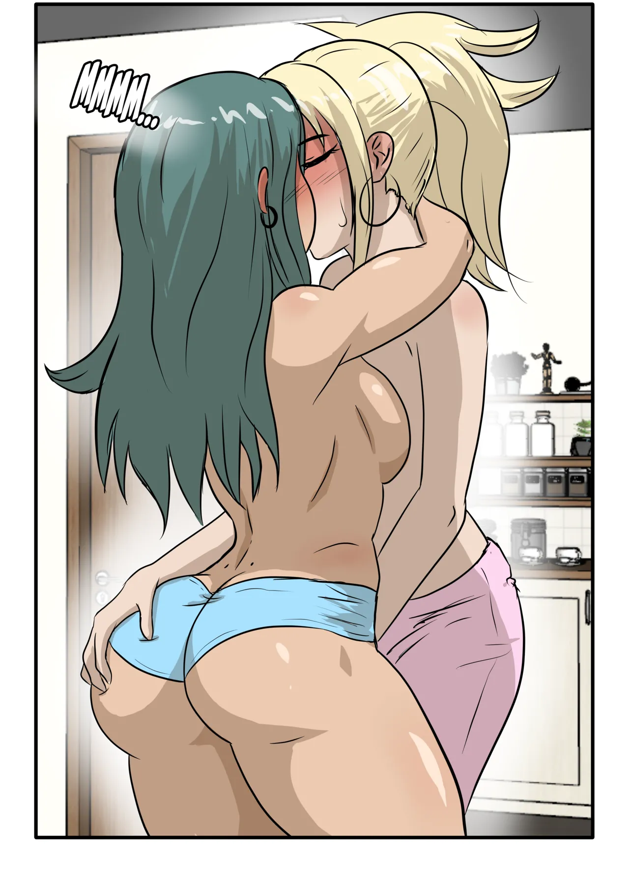 Alex and Danny's Weight Training Mishap! FINAL page 150 original parody - yuri kissing hentai manga - read online free