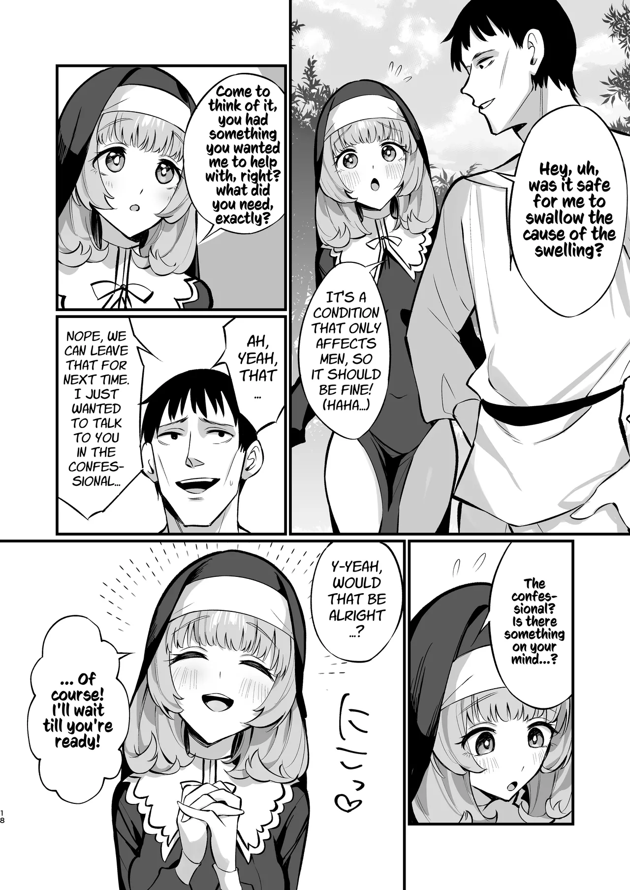 [Unahouse (Unacchi)] Sister Kanzen Haiboku. ~Muchi na Sister ga honnou de Hatsujo Koubi Surumade~｜A Sister's Absolute Defeat Until an Innocent Nun Enters Heat and Indulges in Passionate Mating Sex [English] [Kusanuu] [Decensored] [Digital] page 18 original parody - sole female sole male hentai manga - read online free