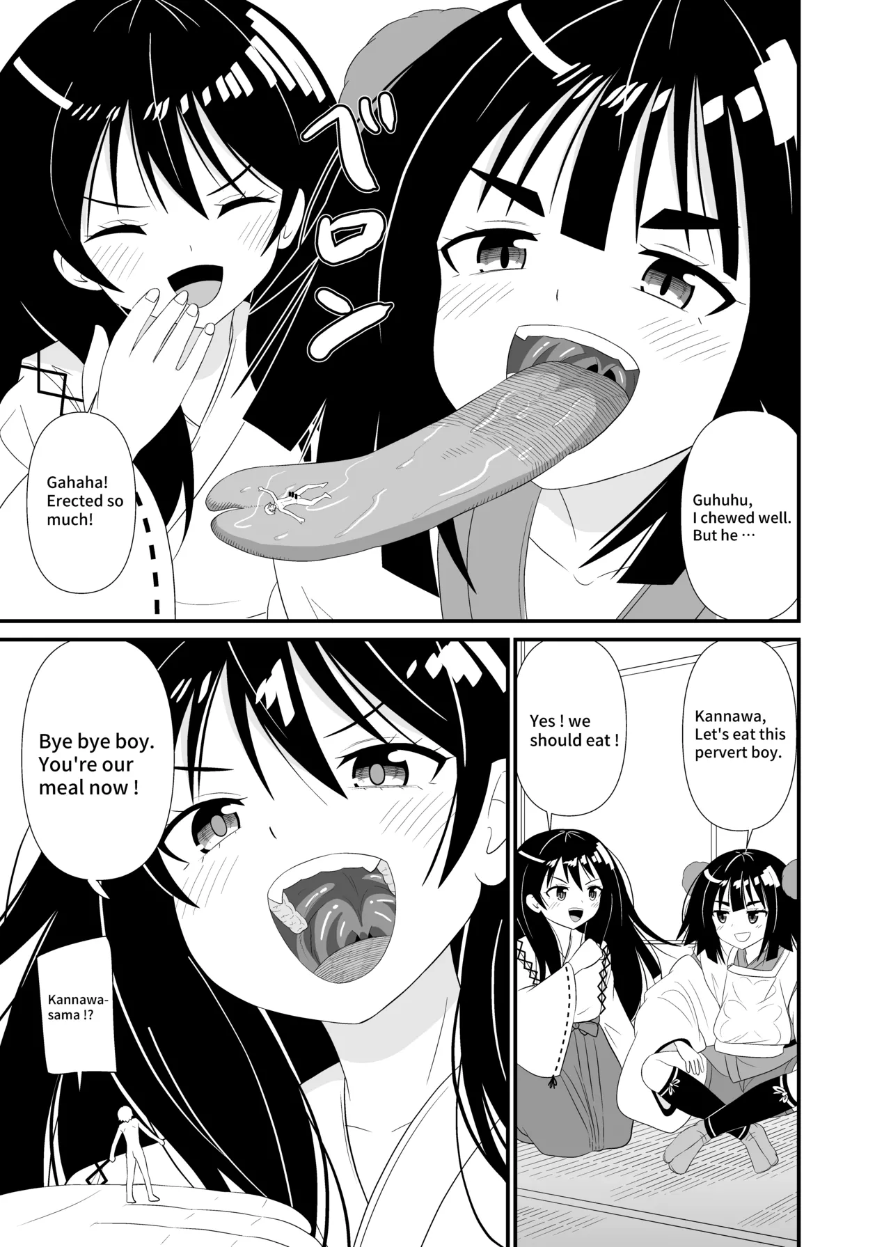 Megami-sama no Kounai Play | Oralvored by goddess. page 14 original parody - shrinking group hentai manga - read online free
