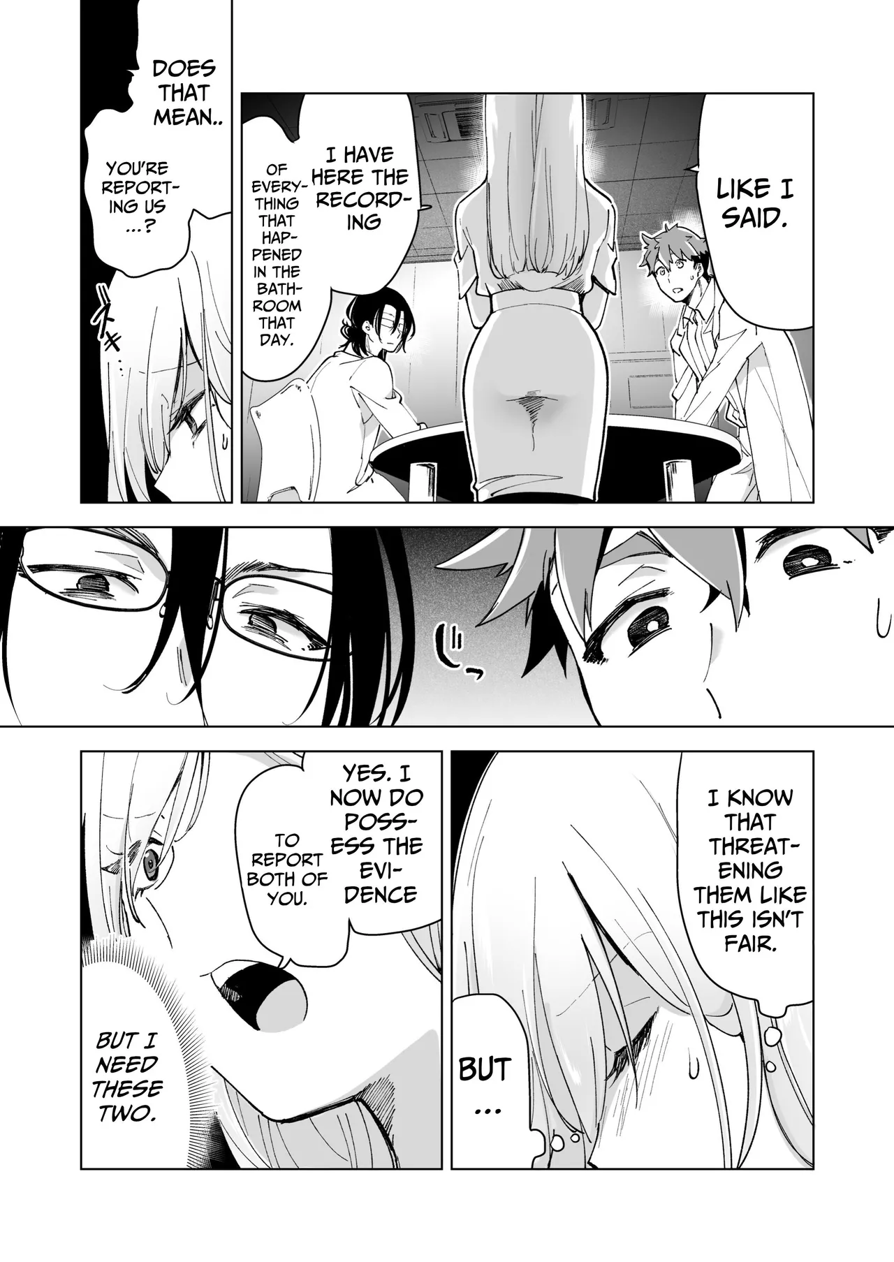 [Face Look Ponpon (Mogiri Ochigi)] Ai Gangu no Onna ~Tokumei Kaihatsu-bu no Otoko Futari ni Gangu ni Sarete Rinri ga Houkai~ | Turned into a Sex Toy?! Goodbye Morals!! Product Testing for the Secret R&D Department [English] [Kabedon] page 104 original parody - big breasts mmf threesome hentai manga - read online free