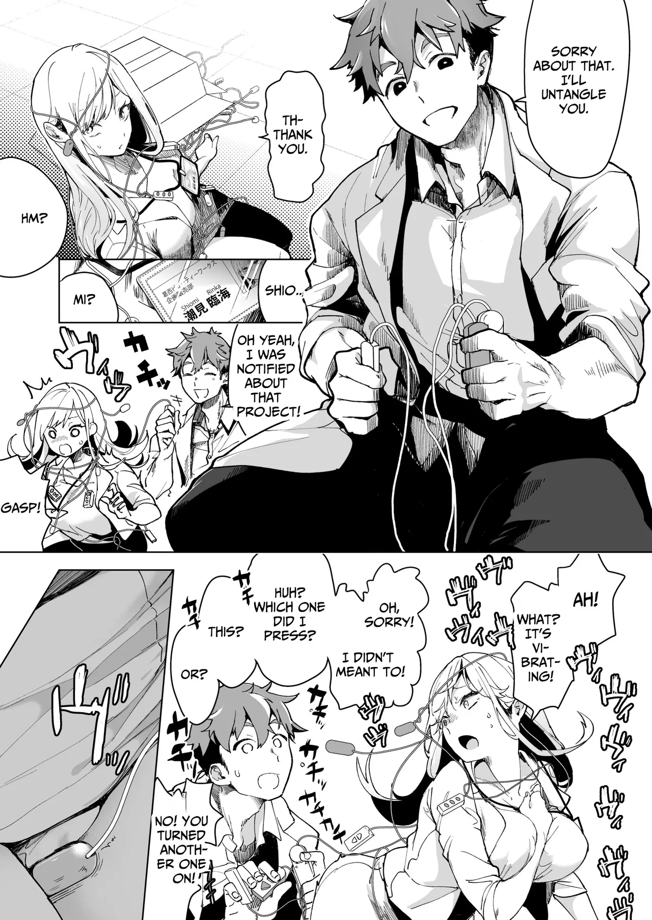 [Face Look Ponpon (Mogiri Ochigi)] Ai Gangu no Onna ~Tokumei Kaihatsu-bu no Otoko Futari ni Gangu ni Sarete Rinri ga Houkai~ | Turned into a Sex Toy?! Goodbye Morals!! Product Testing for the Secret R&D Department [English] [Kabedon] page 11 original parody - big breasts mmf threesome hentai manga - read online free