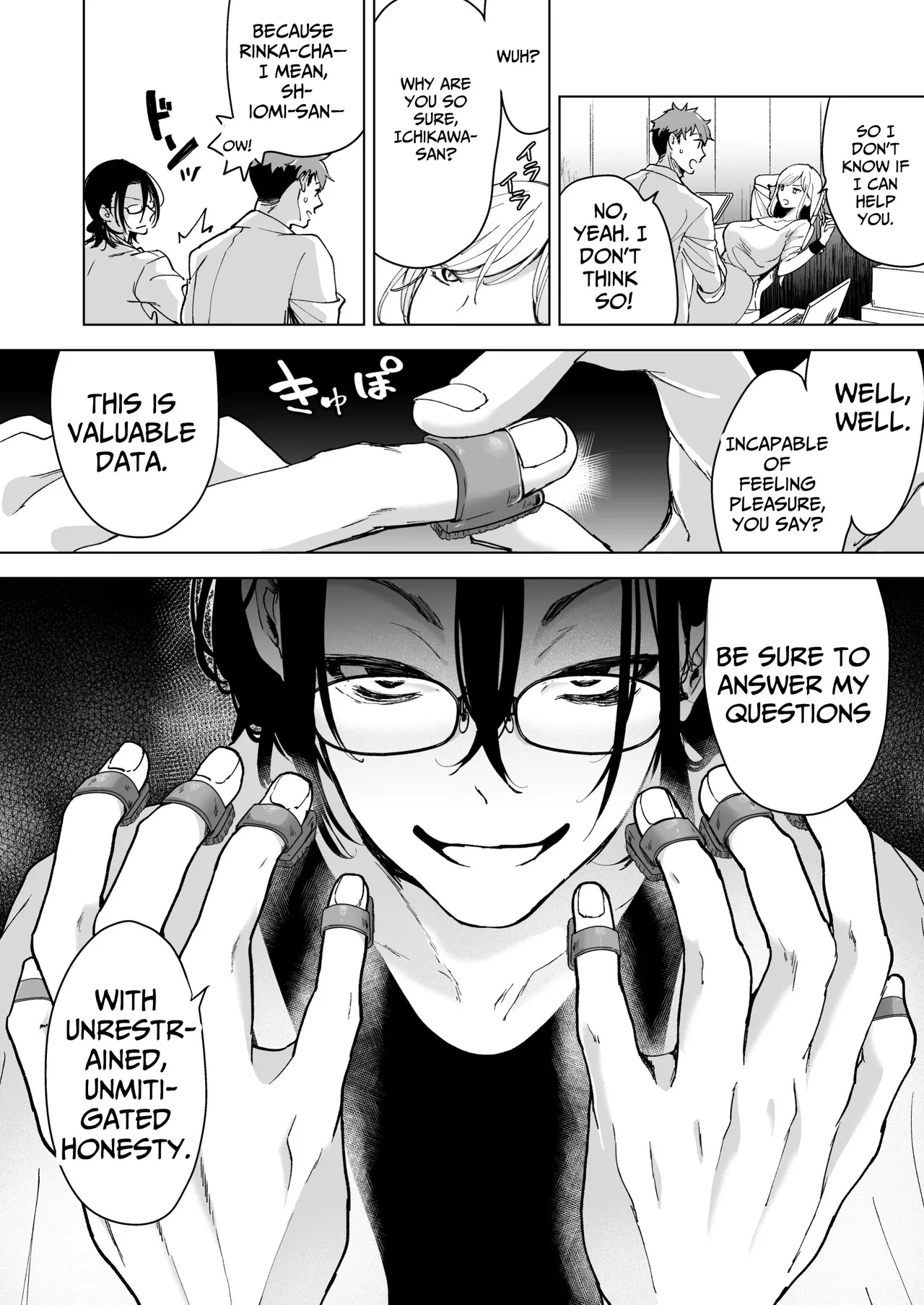 [Face Look Ponpon (Mogiri Ochigi)] Ai Gangu no Onna ~Tokumei Kaihatsu-bu no Otoko Futari ni Gangu ni Sarete Rinri ga Houkai~ | Turned into a Sex Toy?! Goodbye Morals!! Product Testing for the Secret R&D Department [English] [Kabedon] page 24 original parody - sole female rough translation hentai manga - read online free