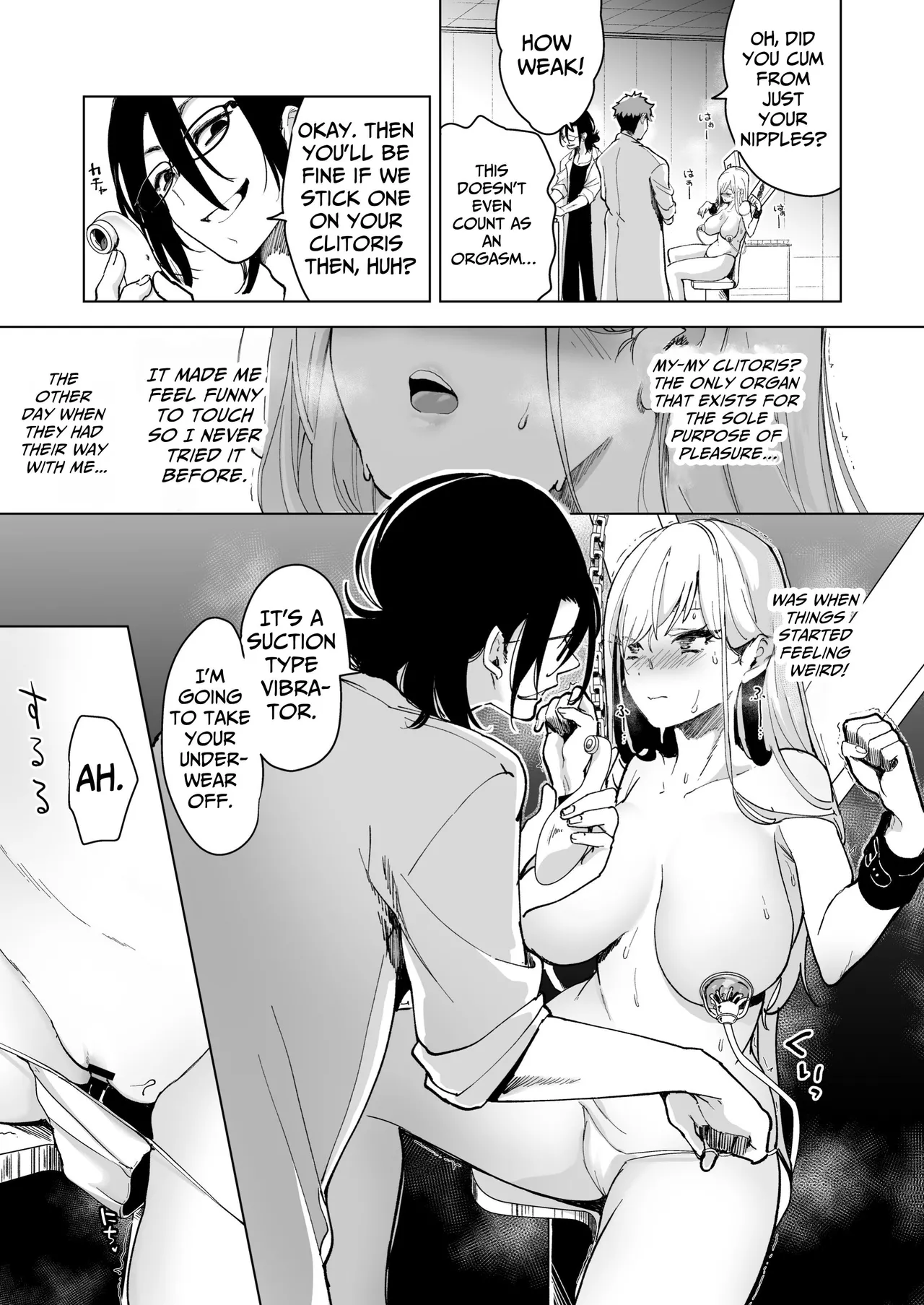[Face Look Ponpon (Mogiri Ochigi)] Ai Gangu no Onna ~Tokumei Kaihatsu-bu no Otoko Futari ni Gangu ni Sarete Rinri ga Houkai~ | Turned into a Sex Toy?! Goodbye Morals!! Product Testing for the Secret R&D Department [English] [Kabedon] page 53 original parody - sole female rough translation hentai manga - read online free