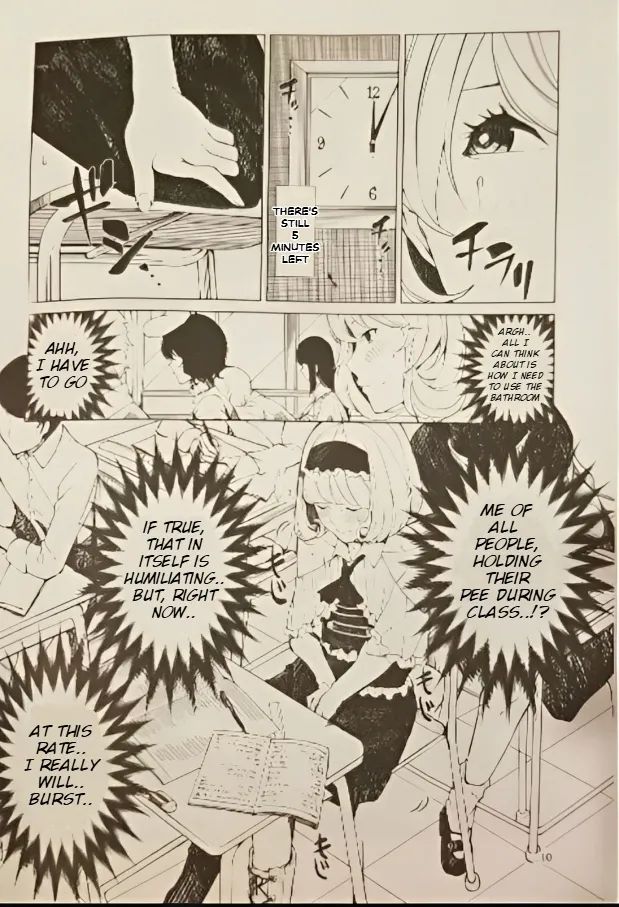 (Reitaisai 15) [Tukimi Atelier (KURUTSUKI)] Toilet ni Ikitai! Alice desu ga | I want to go to the bathroom! Alice version (Touhou Project) [English] Re-edited page 9 featuring alice margatroid touhou project parody - females only urination hentai manga - read online free