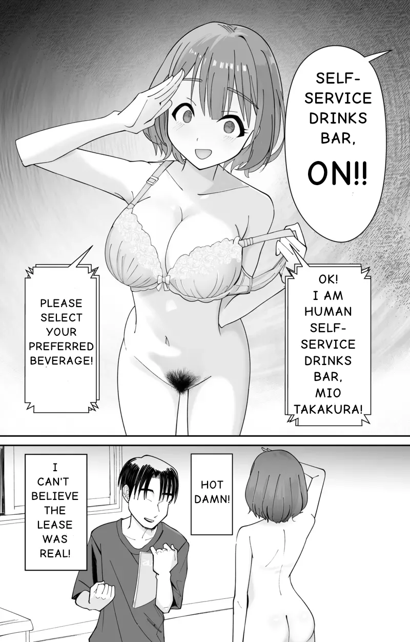 Saimin Sennou Zumi! Ningen Drink Bar Takakura Mio | HUMAN SELF-SERVICE DRINKS BAR page 18 original parody - forniphilia big breasts hentai manga - read online free
