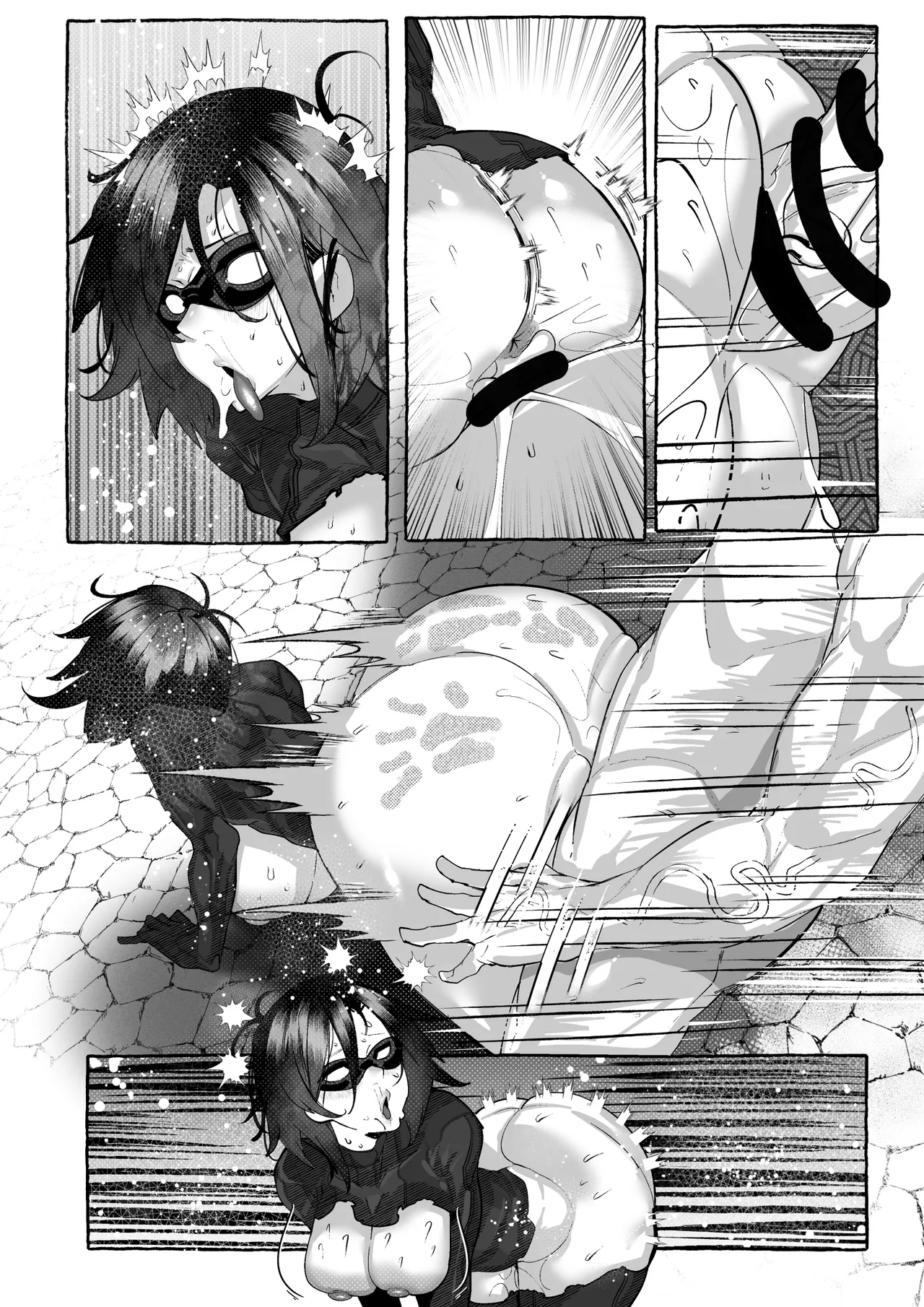 ブラックバットは負ける page 16 original parody - big breasts eyemask hentai manga - read online free