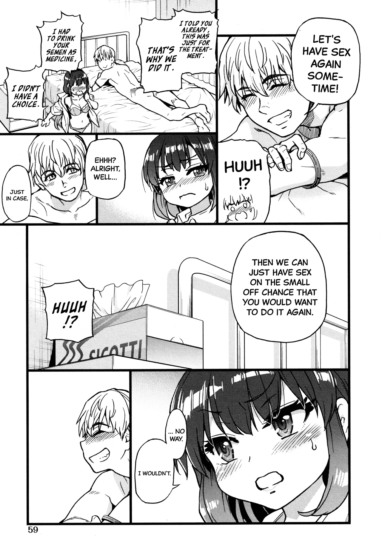 [Shiwasu no Okina] Koko Kara Saki wa Sex Desu!! (Boku no Seieki de Honpuku Kaiyu!!) Ch. 1-10 [English] page 52 - schoolgirl uniform harem hentai manga - read online free