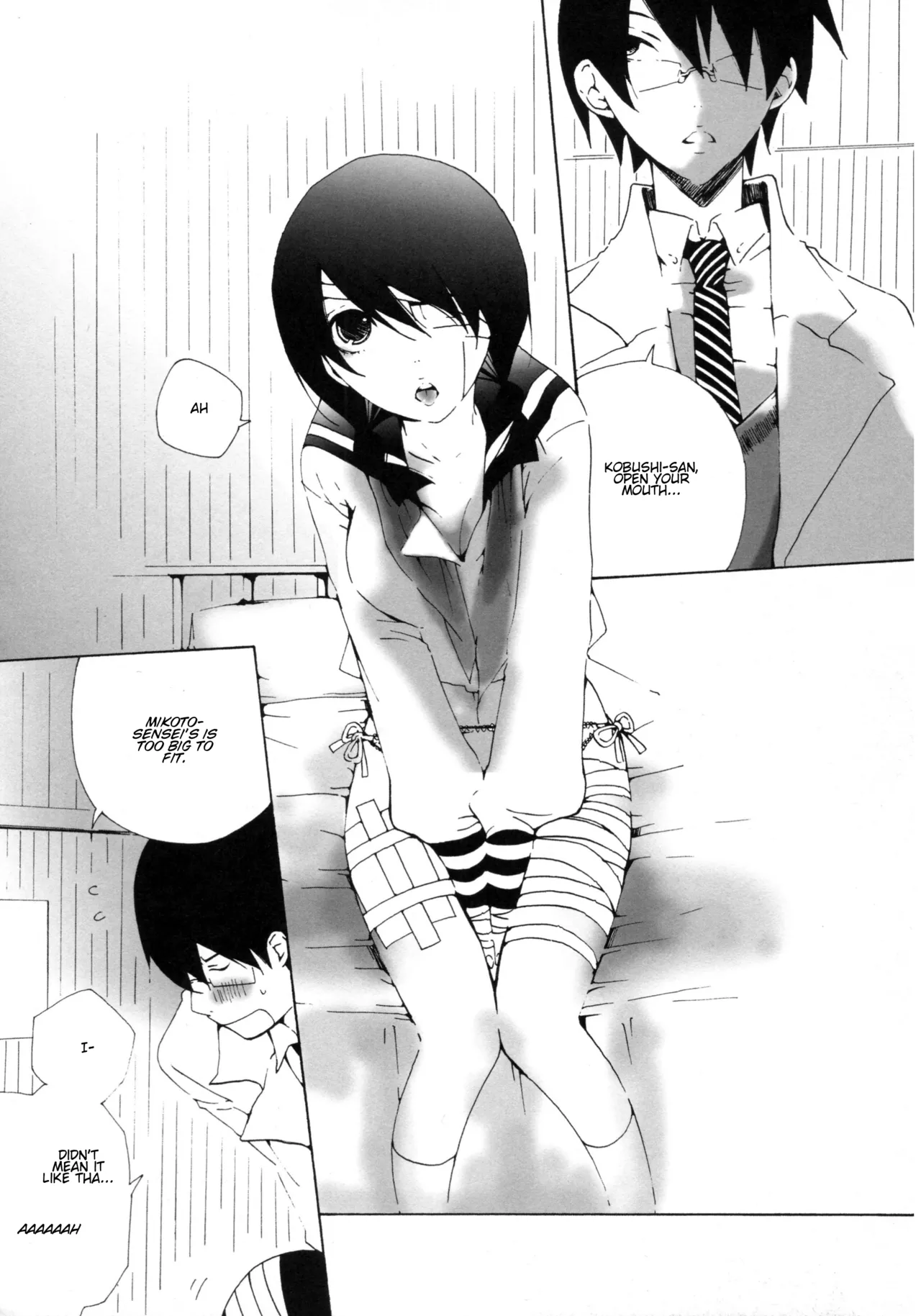 Shoujo Wa Shuiro No Yume O Miru | The Girl's Vermilion Dream page 15 featuring abiru kobushi sayonara zetsubou sensei parody - glasses blowjob hentai manga - read online free