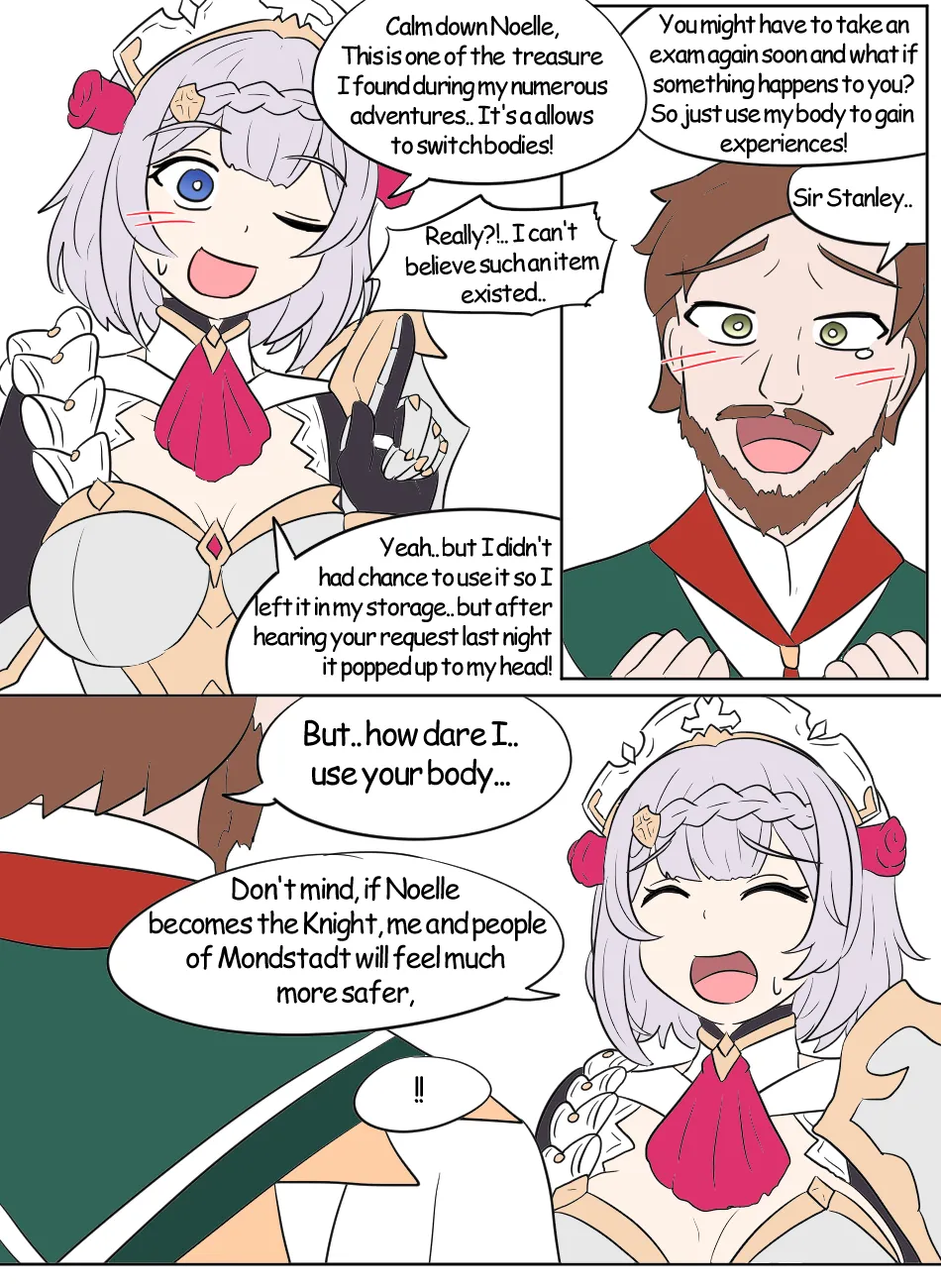 Genshin TSF: Swap-toss page 11 featuring noelle genshin impact parody - body swap full color hentai manga - read online free