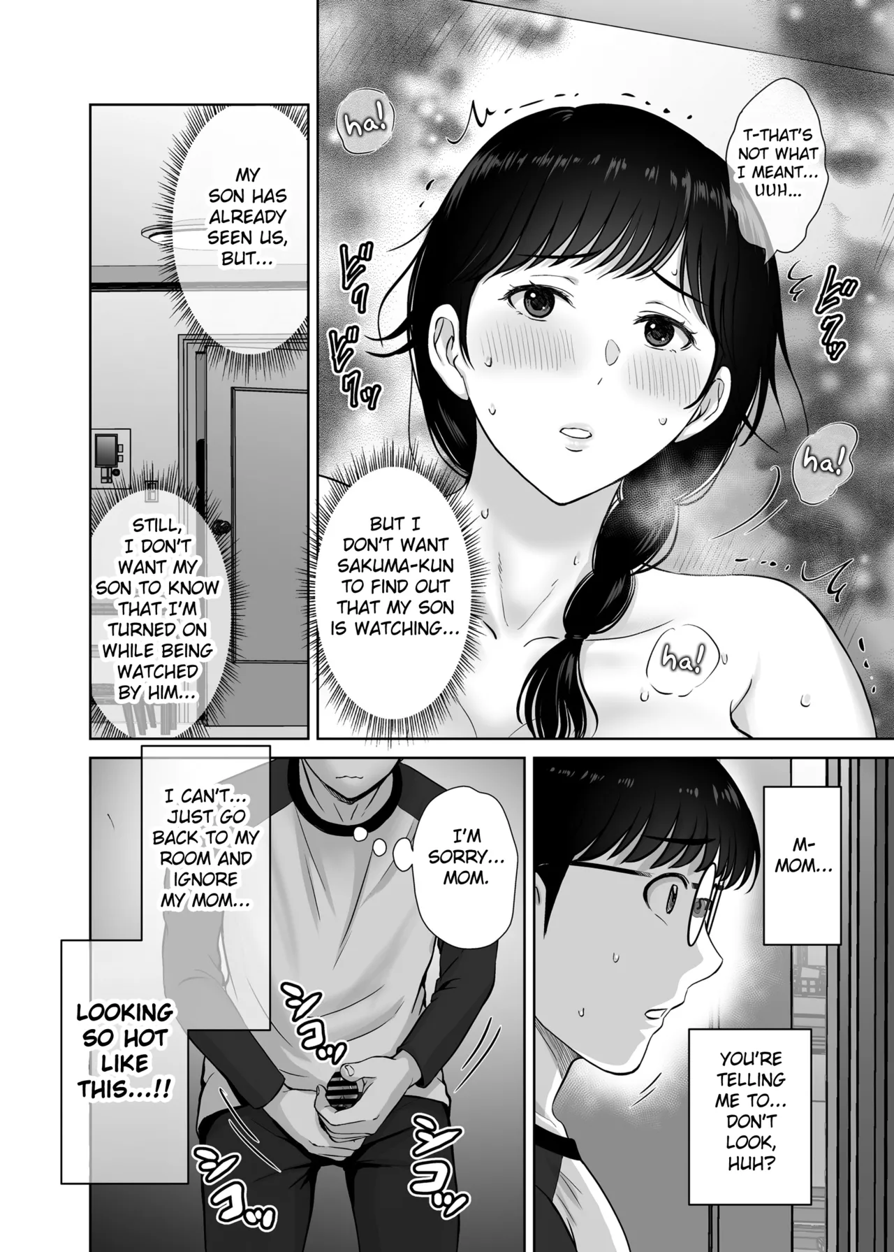 [Melon no Hoshiboshi (Hoshiduki Melon)] Kyonyuu Kaa-san ga Boku no Me mo Mae de Oji-san no Namachin de Ikimakutta Hanashi [English] [Fated Circle] [Digital] page 36 original parody - business suit milf hentai manga - read online free